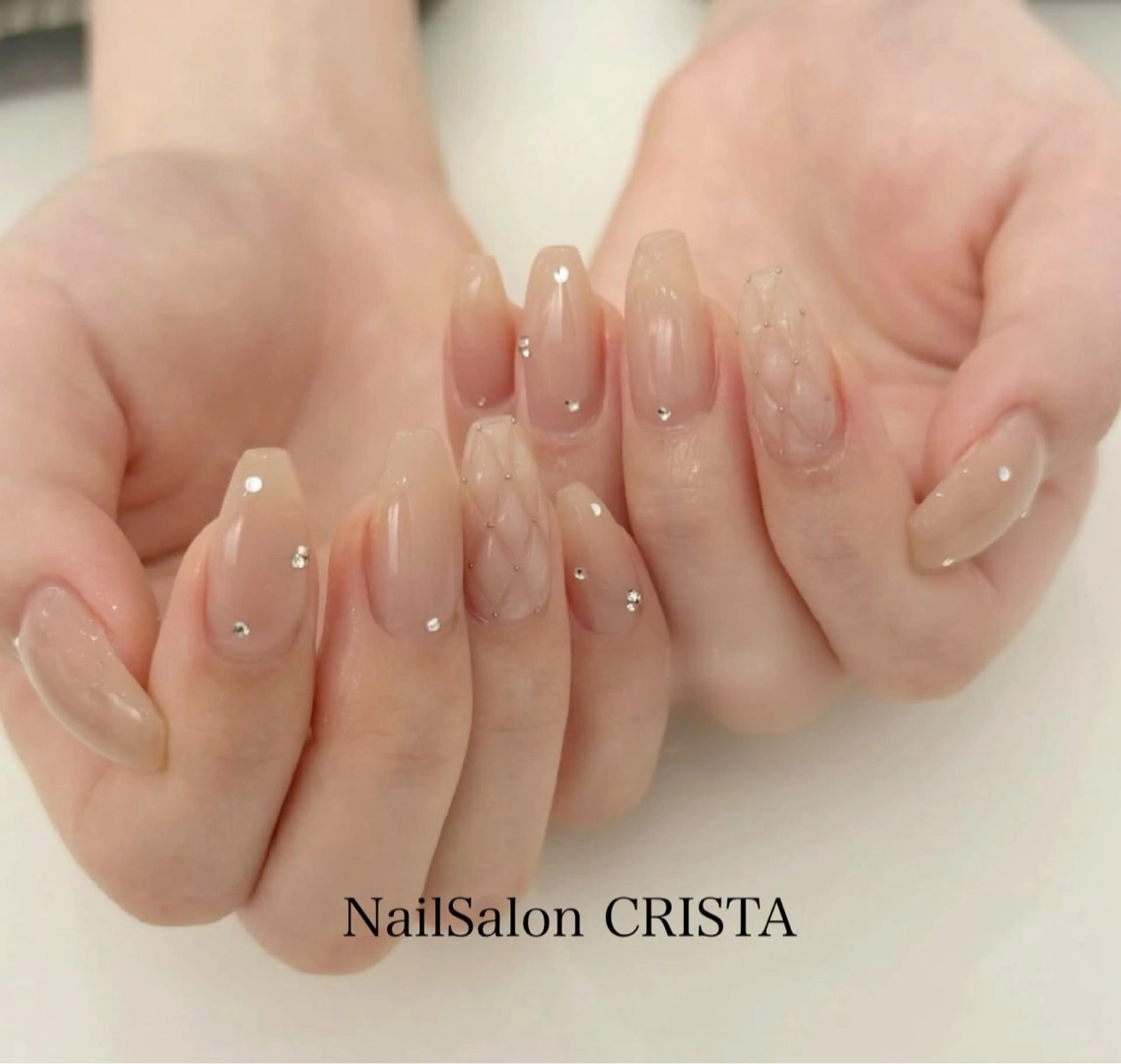 ネイル ストーンネイル ハンドネイル CRISTA chikakoのネイルデザイン