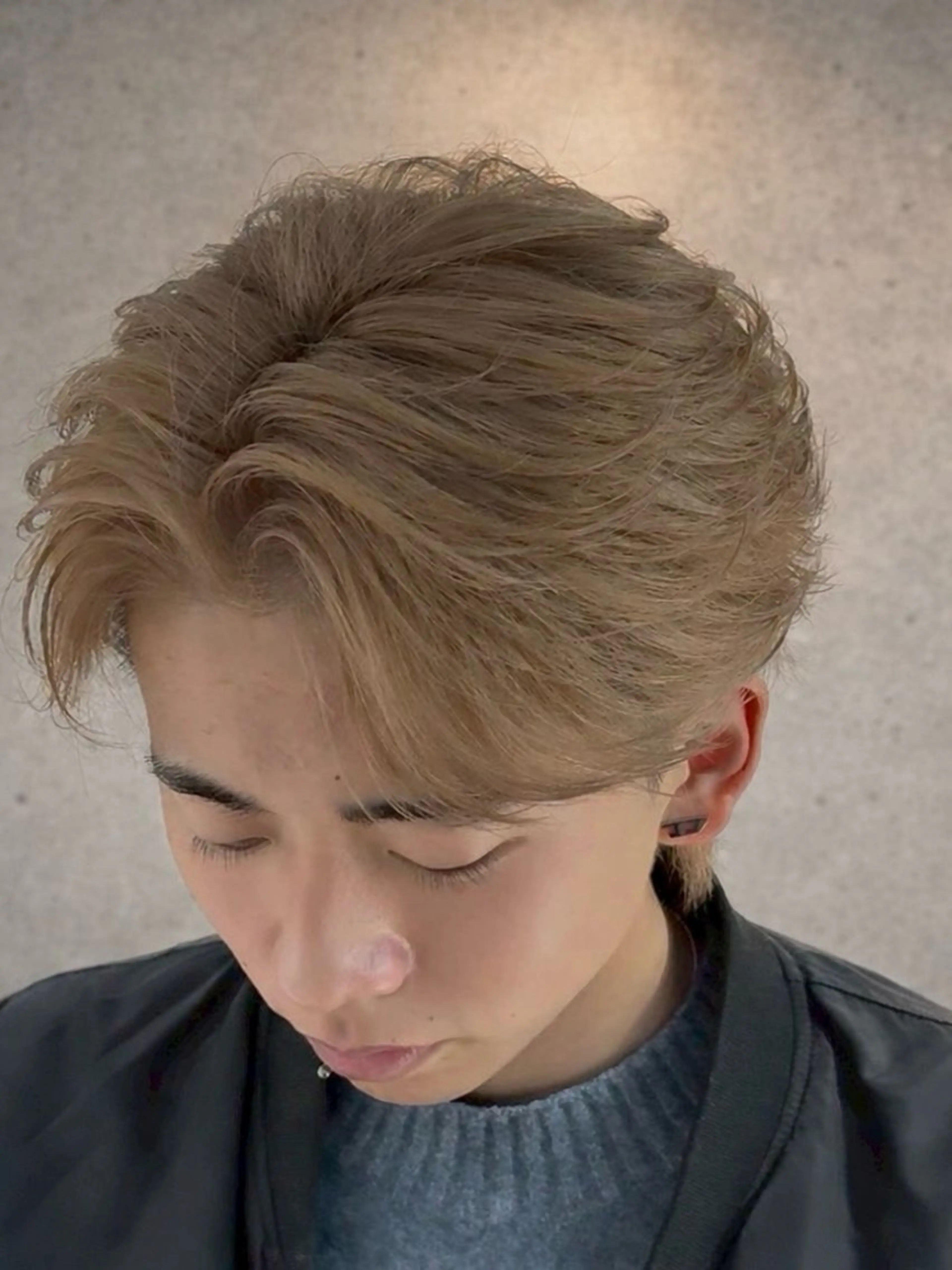 カラー メンズ フェードカット ベージュカラー ミルクティーベージュ ヘアカラー 🔥メンズ特化🔥 匠翔のヘアスタイル