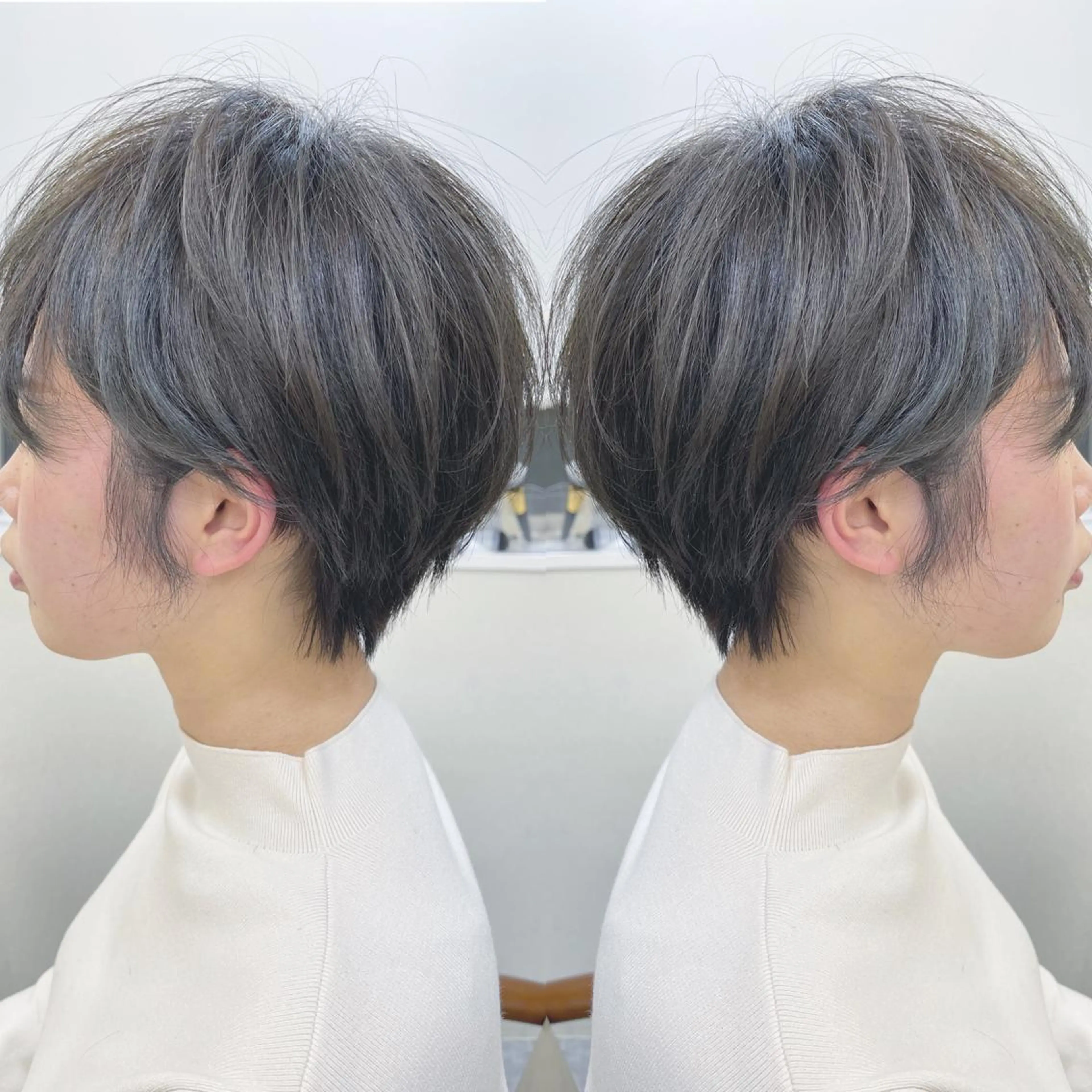 ショート ショートボブ ボブ ショートヘア カット ヘアカラー トリートメント H (エイチ) 烏丸御池店のヘアスタイル