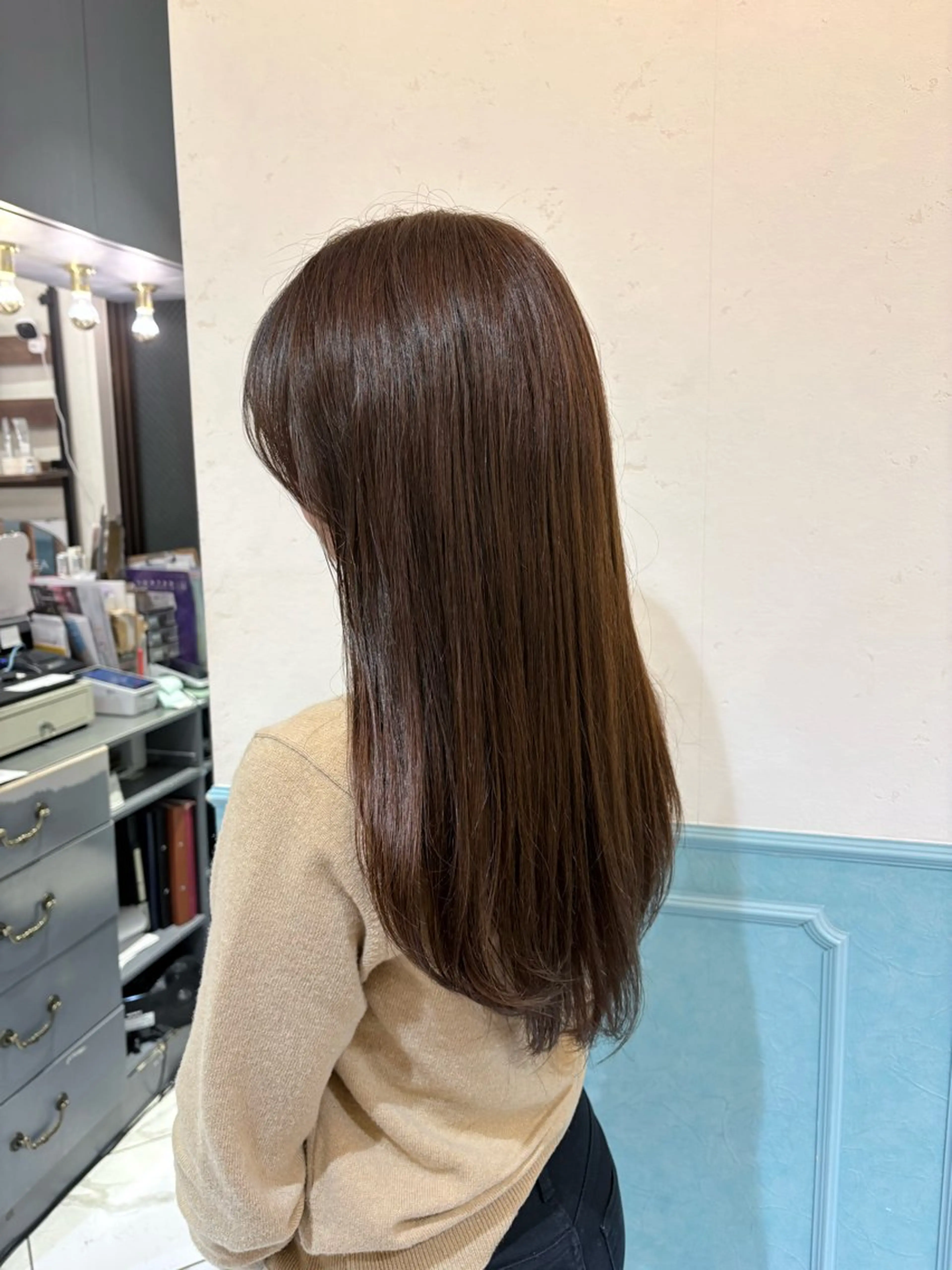 ロング カラー カット ヘアカラー トリートメント 河野 穂香のヘアスタイル