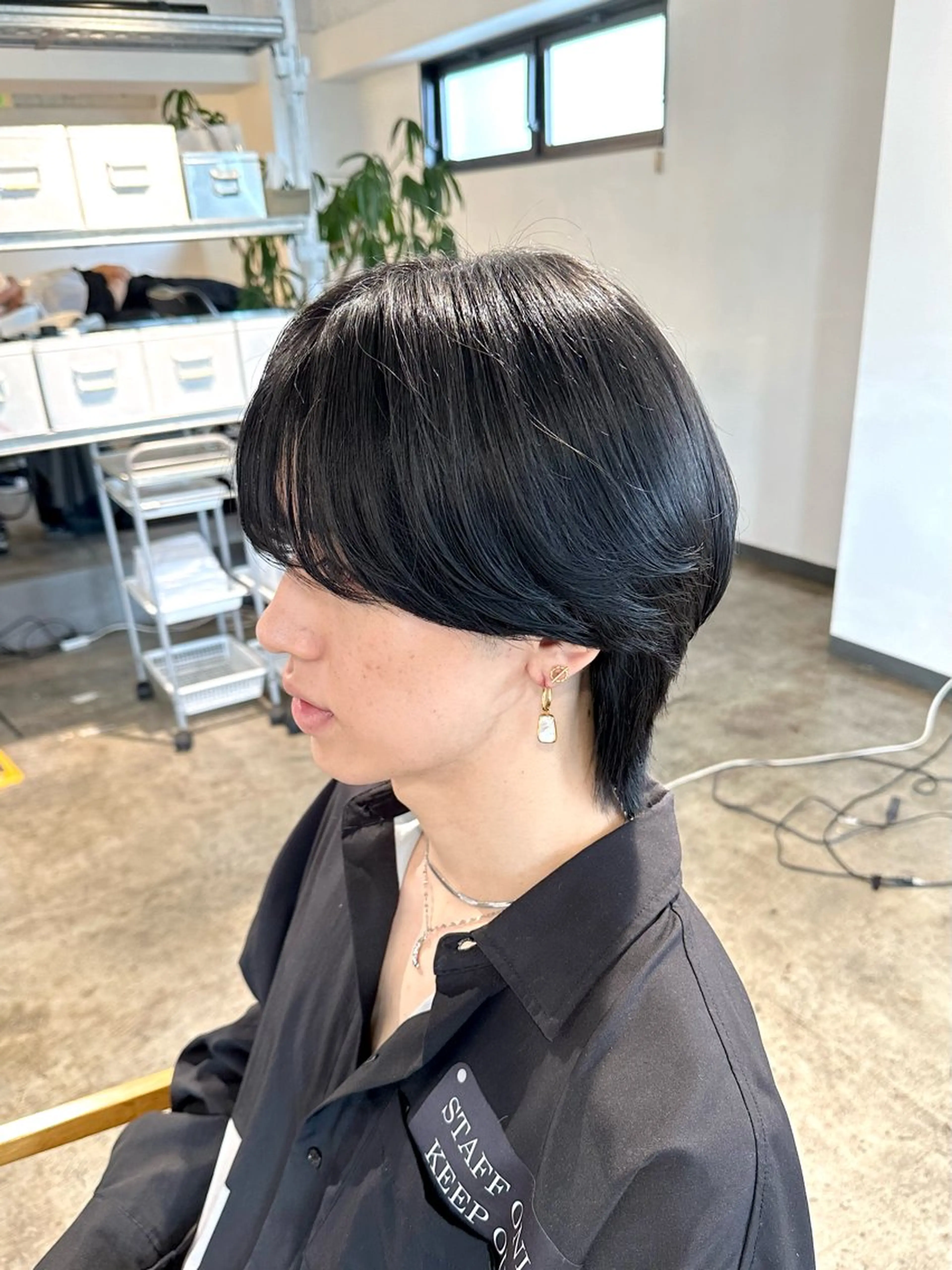 カラー メンズ マッシュウルフ マッシュ メンズパーマ メンズウルフカット 黒髪 カット ヘアカラー トリートメント 骨格補正施術/メンズ 専門美容師/YUYAのヘアスタイル