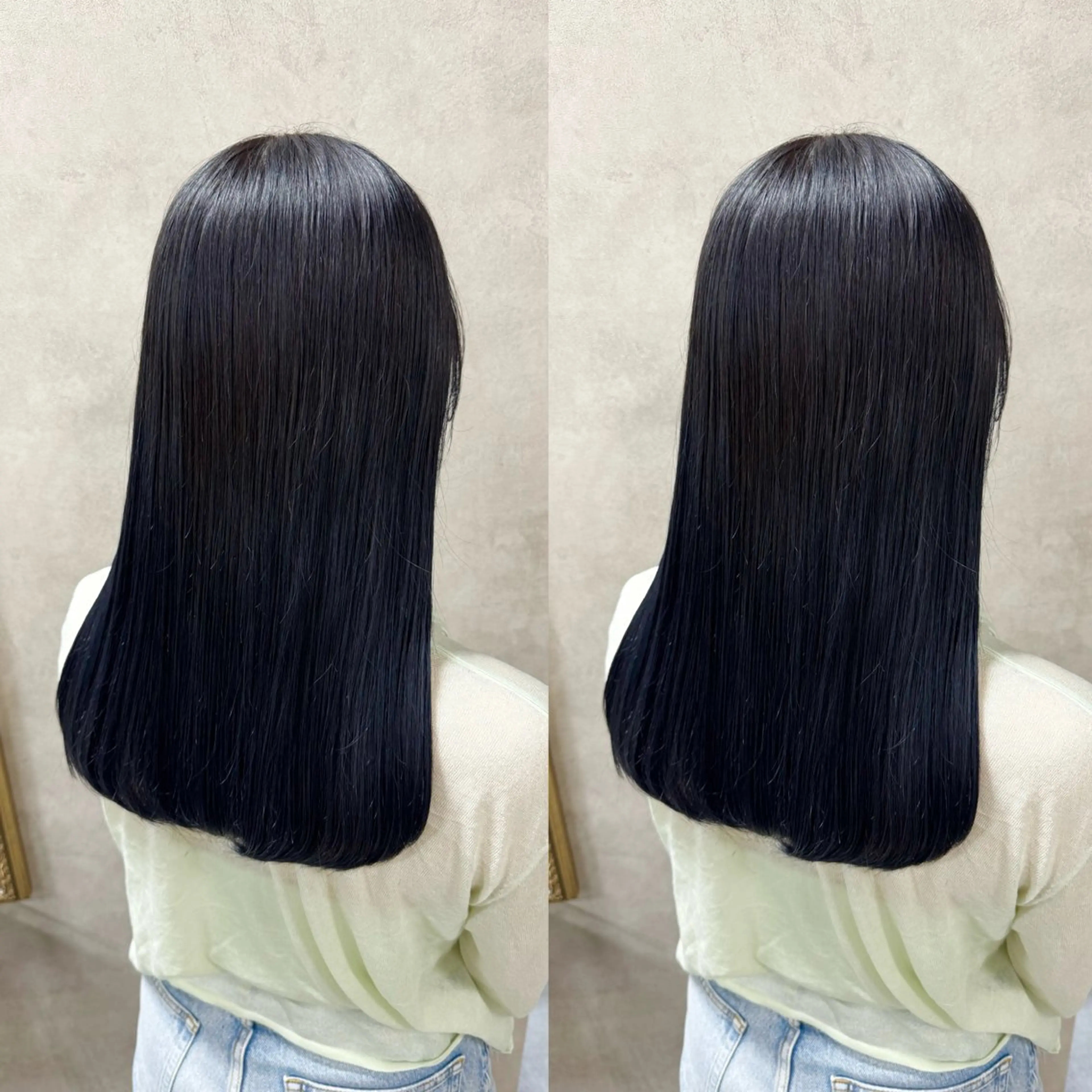 【💙黒髪でも透明感！ブルーブラックにしたい方はこちら💙】カラー+カット+集中補修トリートメントの写真