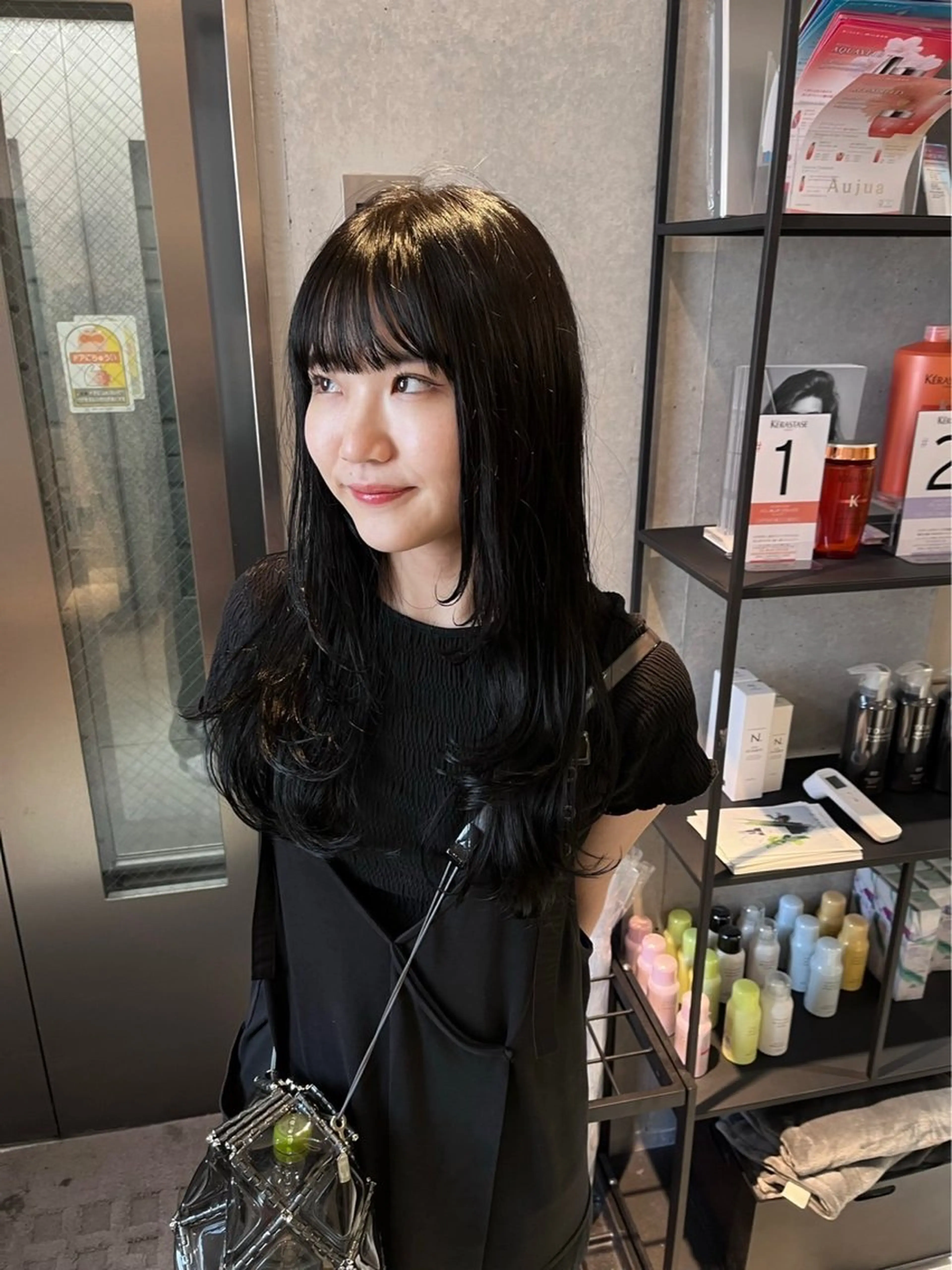 ロング 縮毛矯正、髪質改善 肘以上無料のヘアスタイル