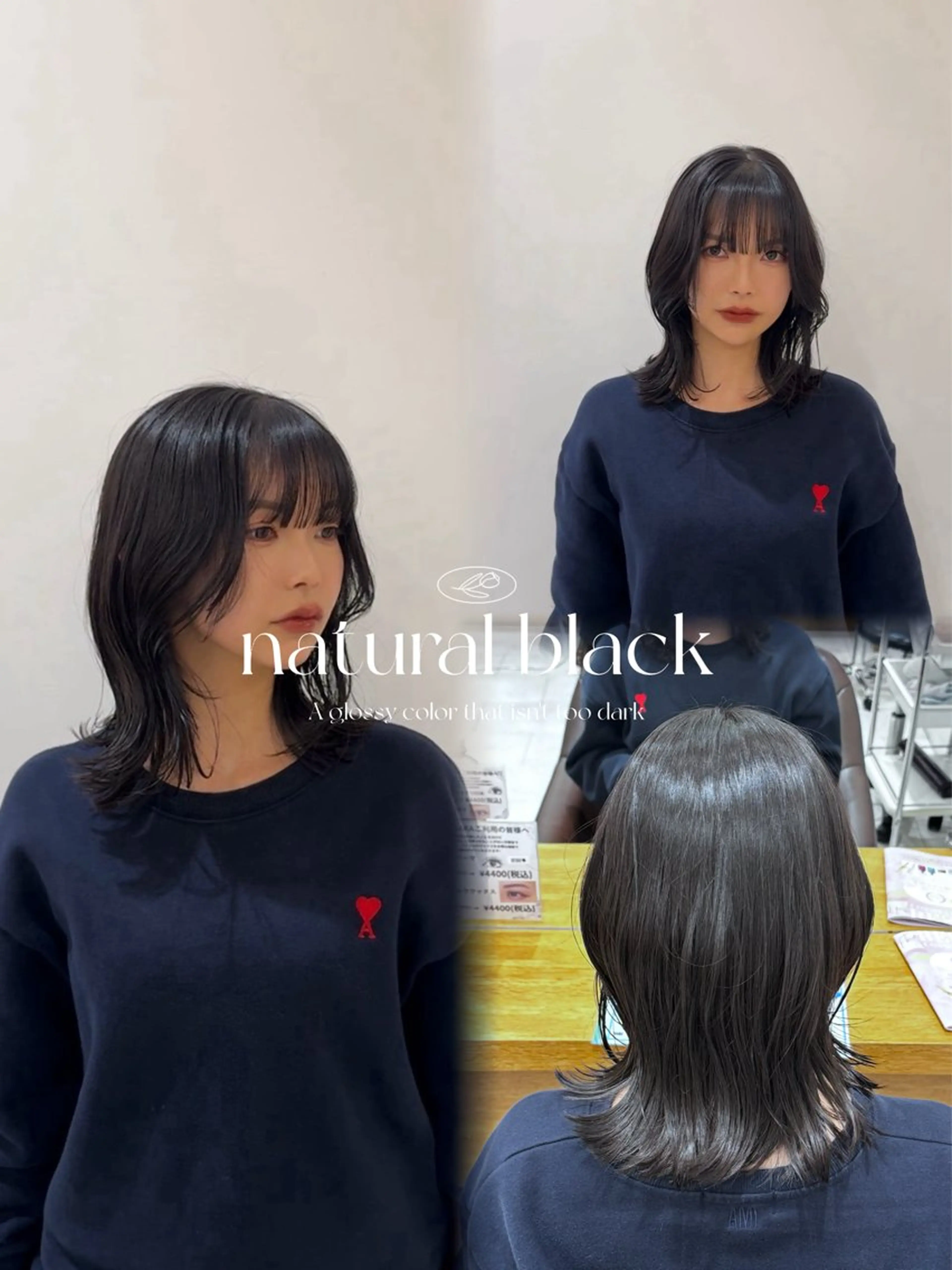 ミディアム カラー ヘアカラー 𓍯 ヒナ/ ブリーチなしカラーのヘアスタイル