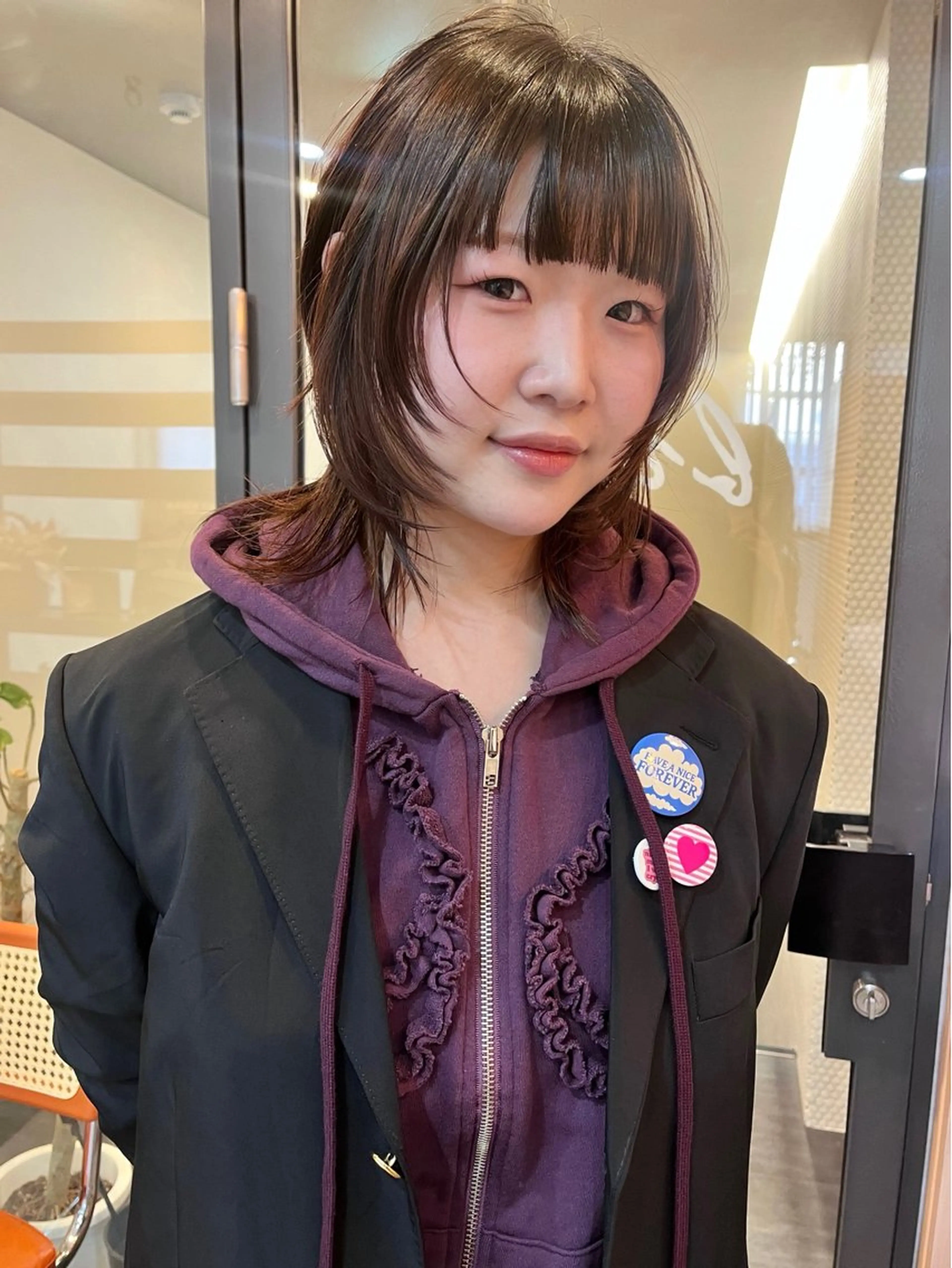 ミディアム 伸ばしかけ ウルフカット カット レイヤー/暖色/ 髪質改善/永礼芳果のヘアスタイル