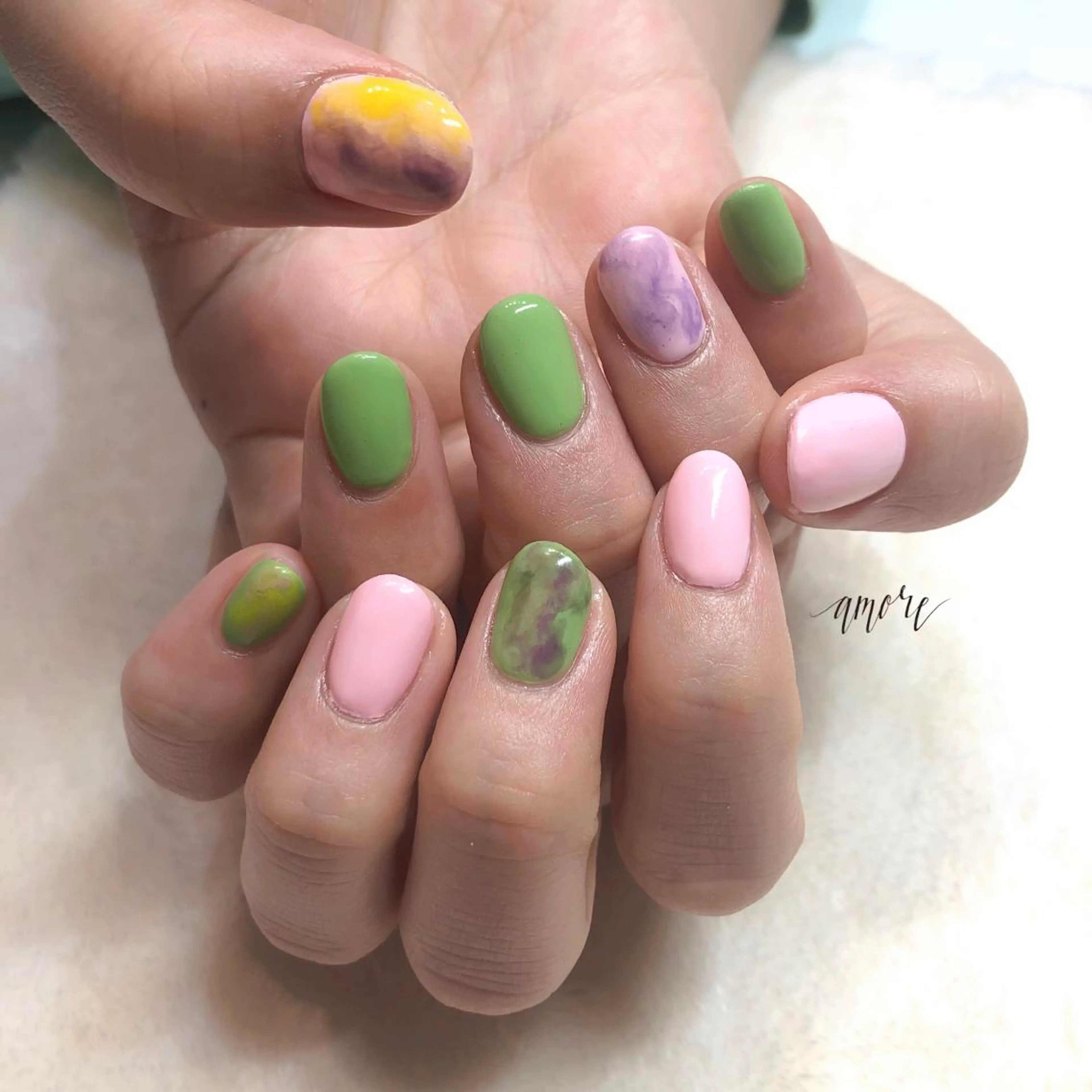 ネイル ジェルネイル ニュアンスネイル 春ネイル You kyehwaのネイルデザイン