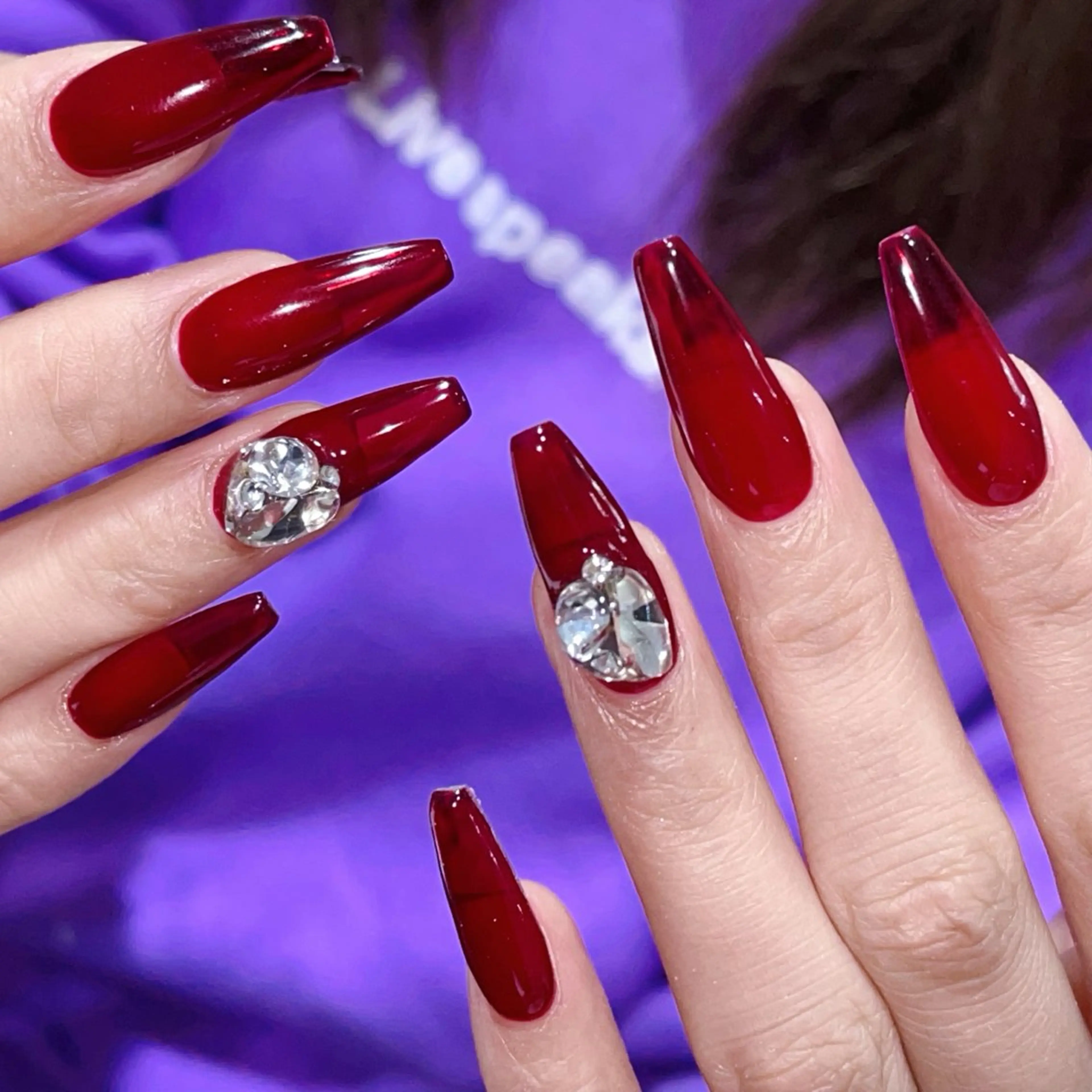 ネイル ハンドネイル 🎀kira 長さだし💗モチ最高のネイルデザイン