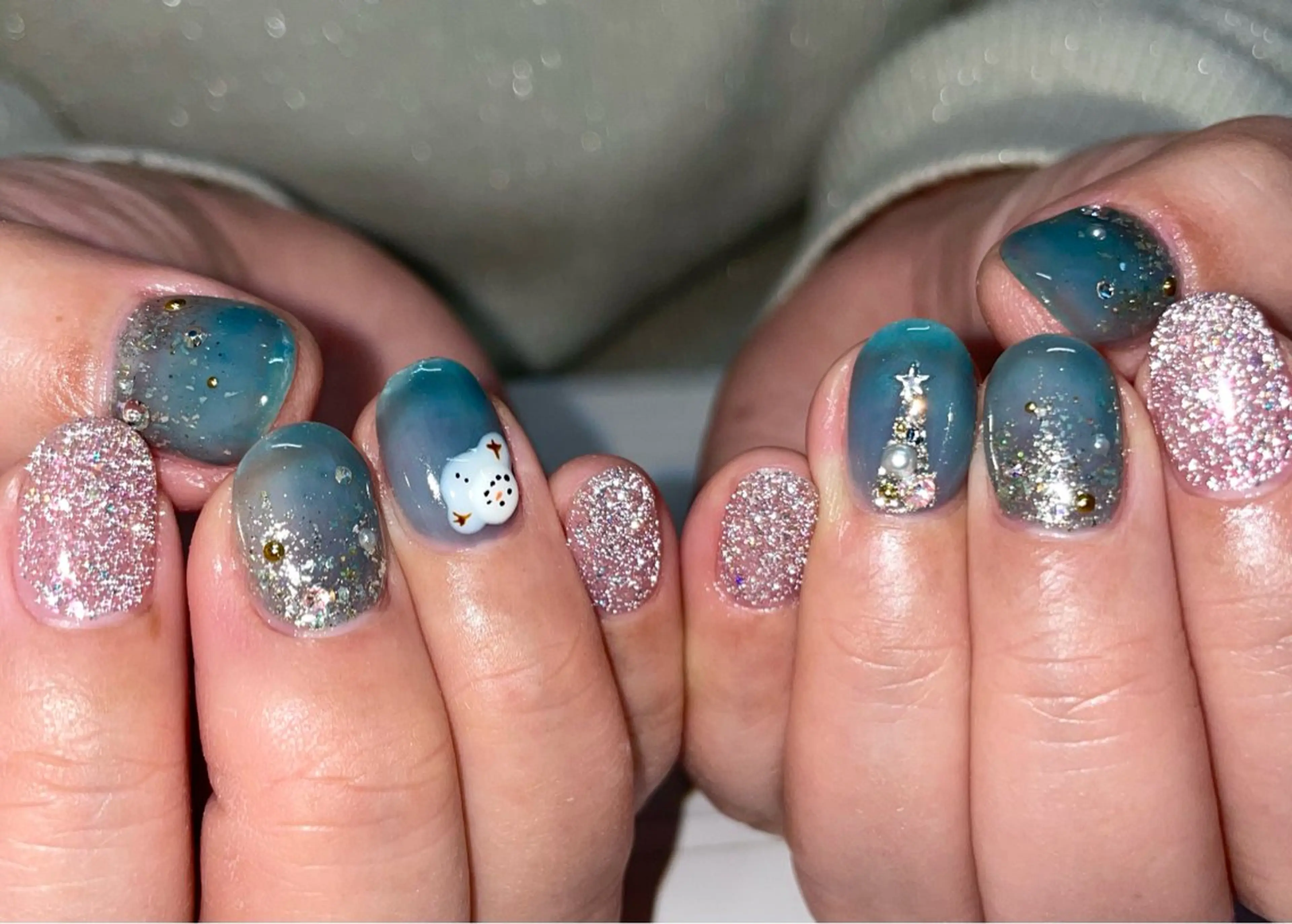 ネイル フラッシュネイル キラキラネイル Shimmer Nail⋆*✩のネイルデザイン