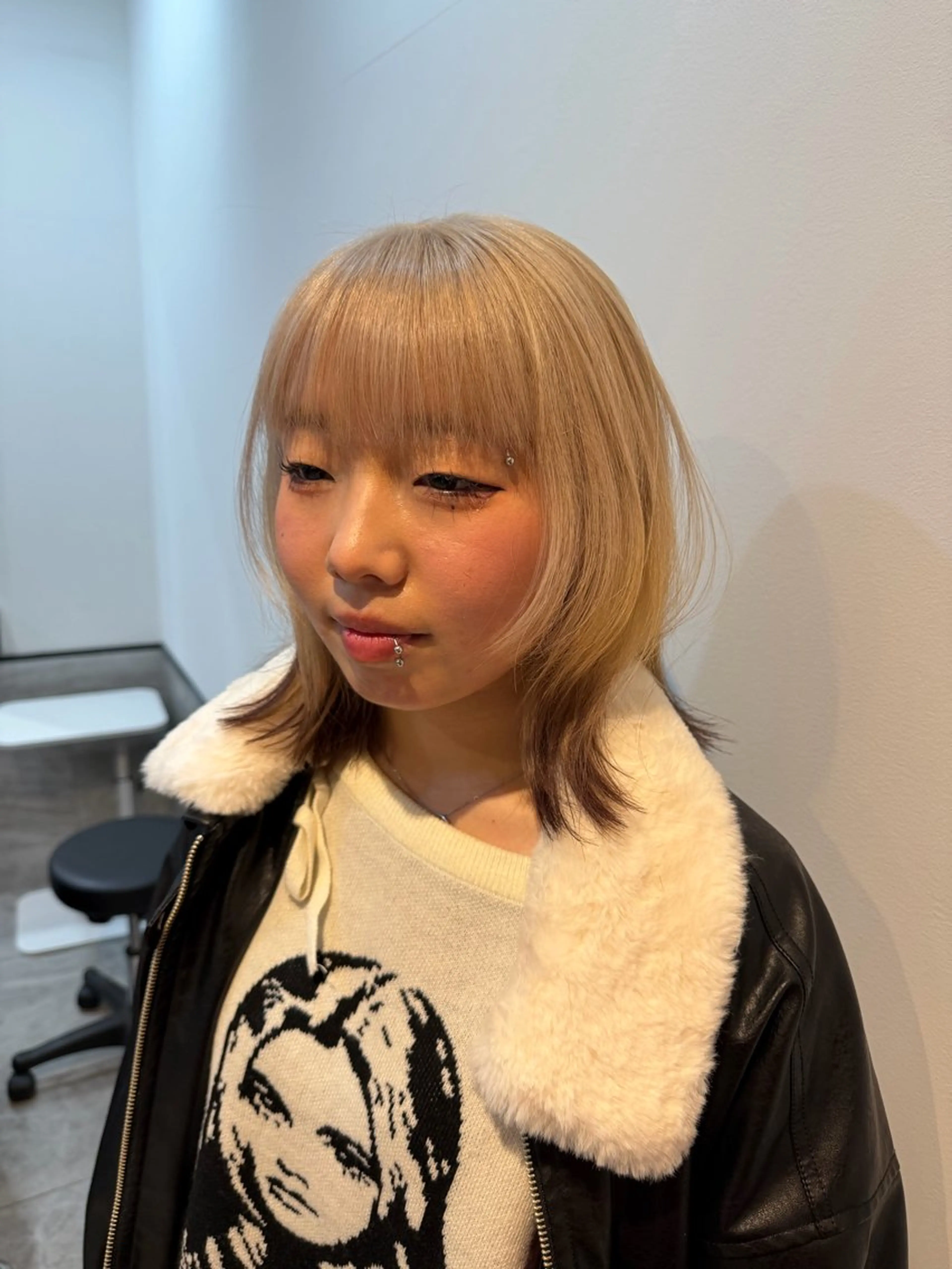 ミディアム カラー ベージュカラー ホワイトベージュ カット ヘアカラー トリートメント ブリーチ/髪質改善/ メンズ/ KOKIのヘアスタイル