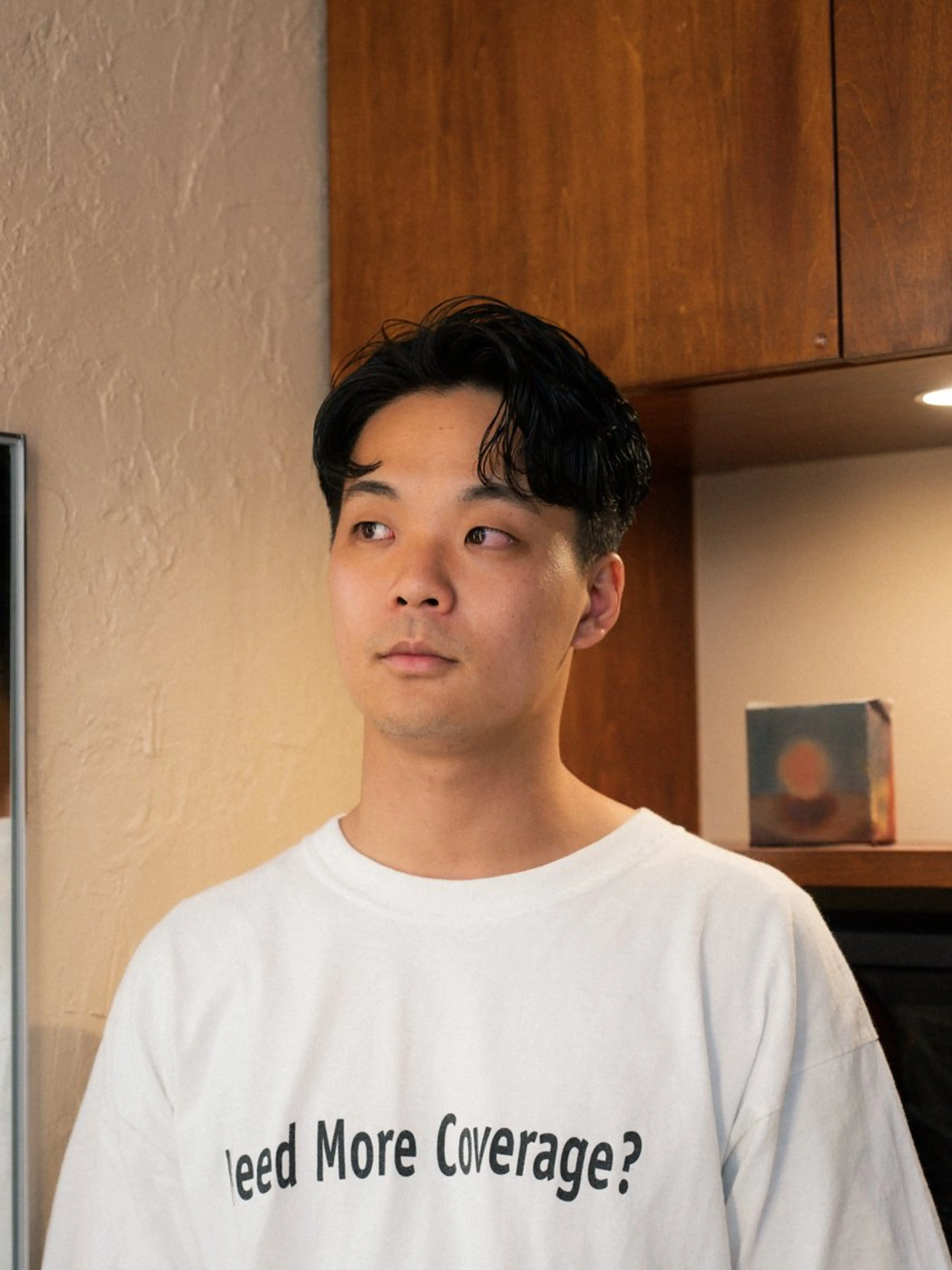 ショート カラー パーマ メンズ センターパート メンズパーマ カット パーマ 🔗メンズサロン🔗 Kieのヘアスタイル