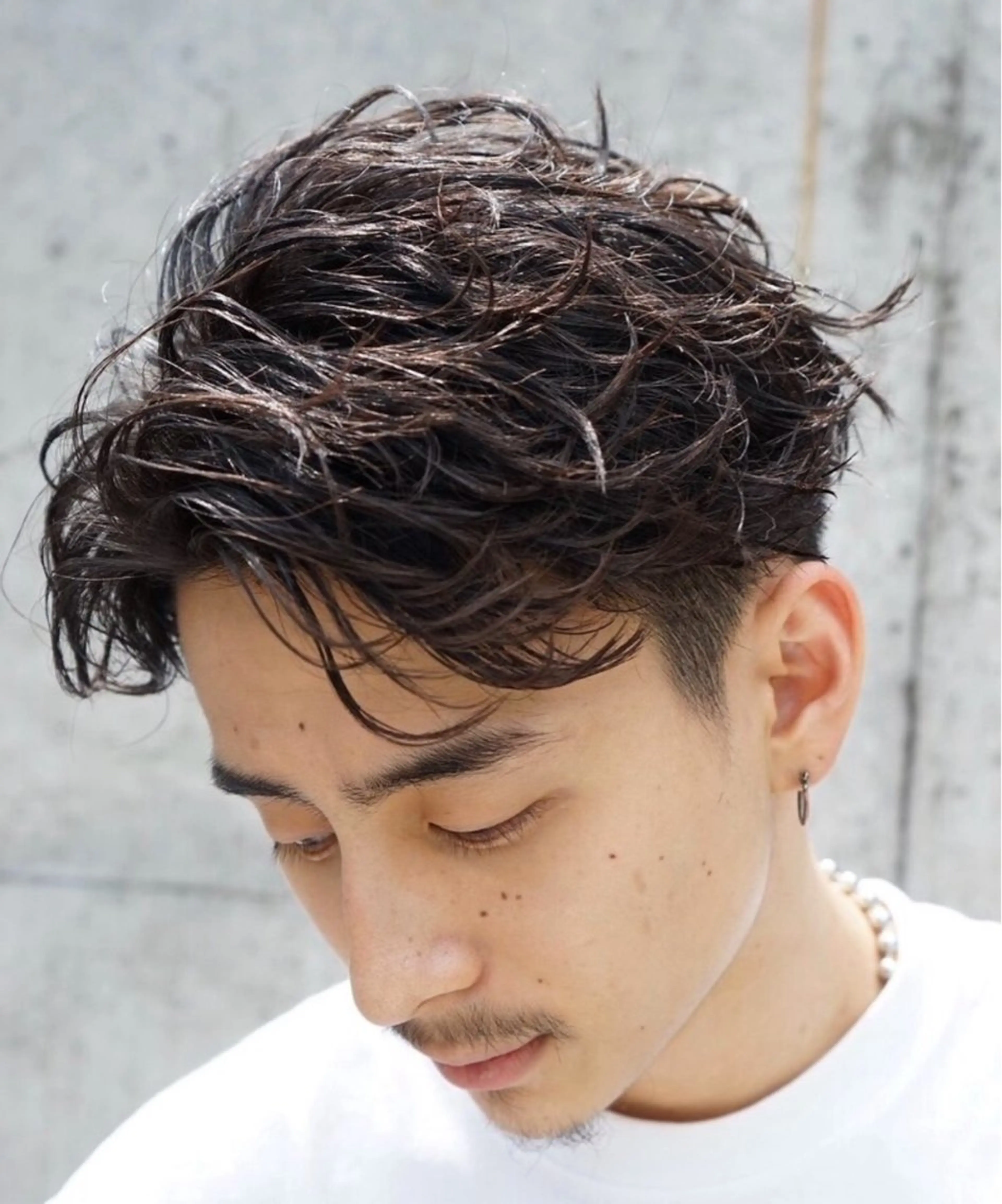 ショート メンズ フェザーパーマ メンズパーマ 青木 裕のヘアスタイル