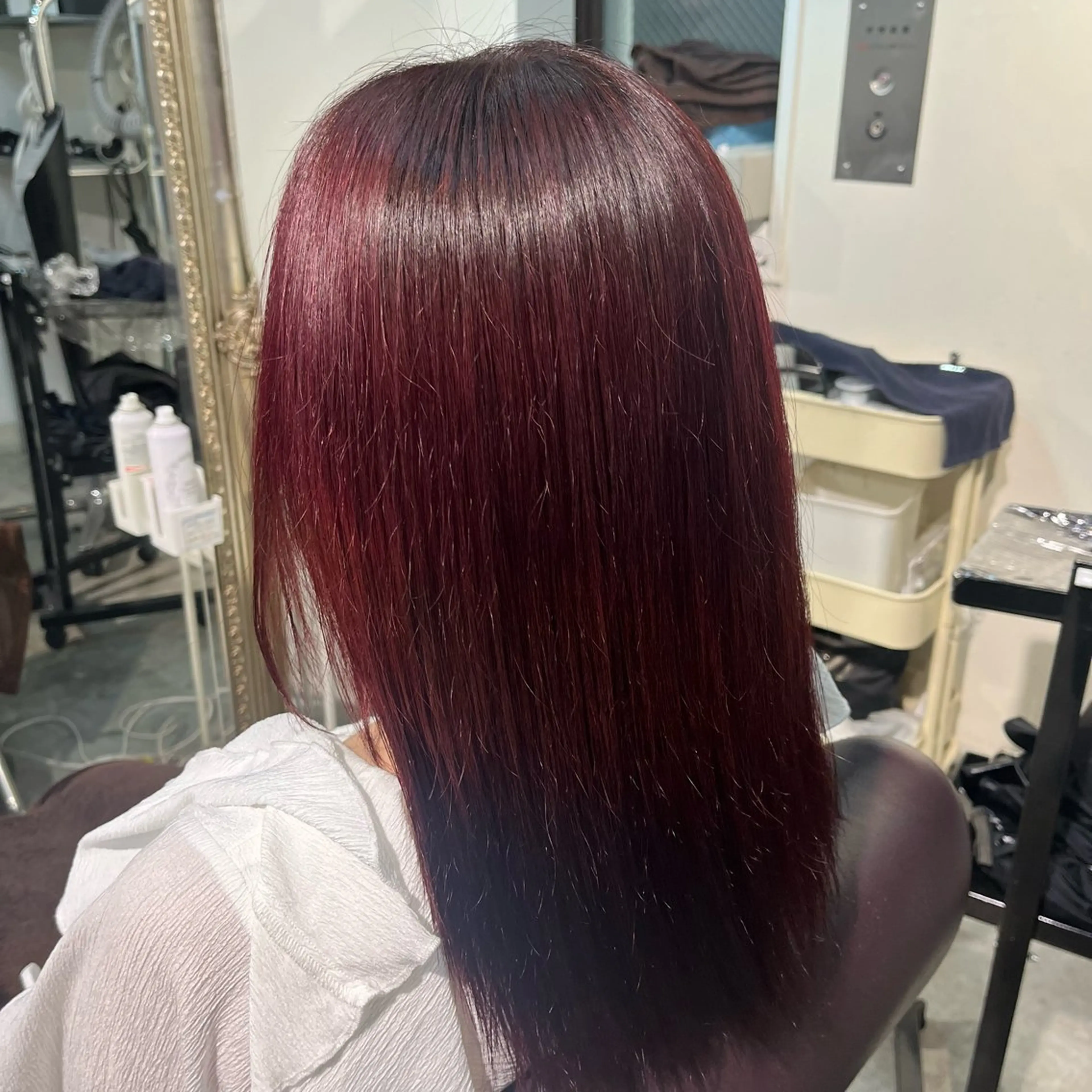 ロング カラー ヘアカラー トリートメント フェザーパーマ🌙 毛流れ yuzukiのヘアスタイル