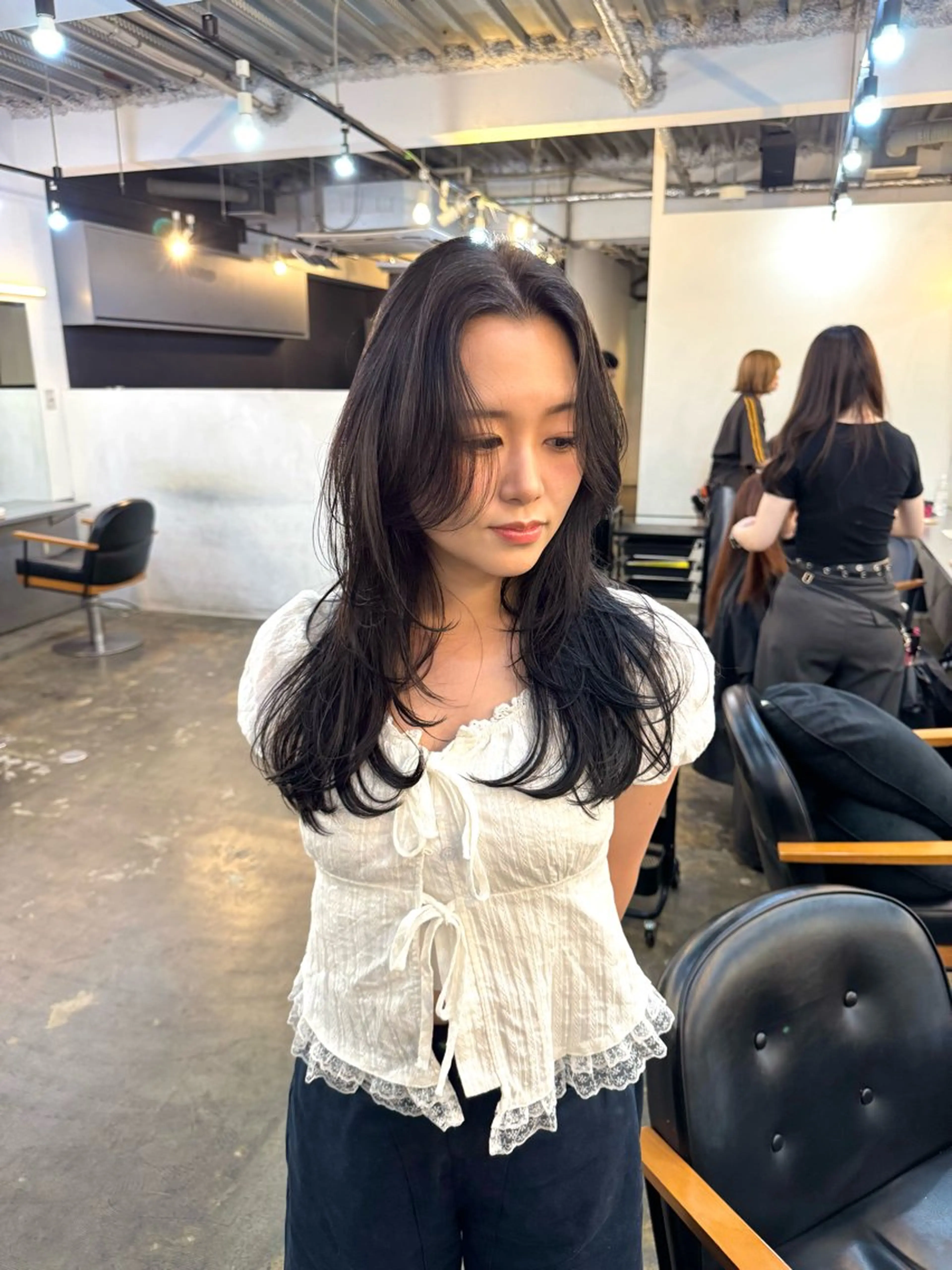 ロング カラー カット ヘアカラー トリートメント 🪡韓国レイヤー /髪質改善/菊池🪡のヘアスタイル