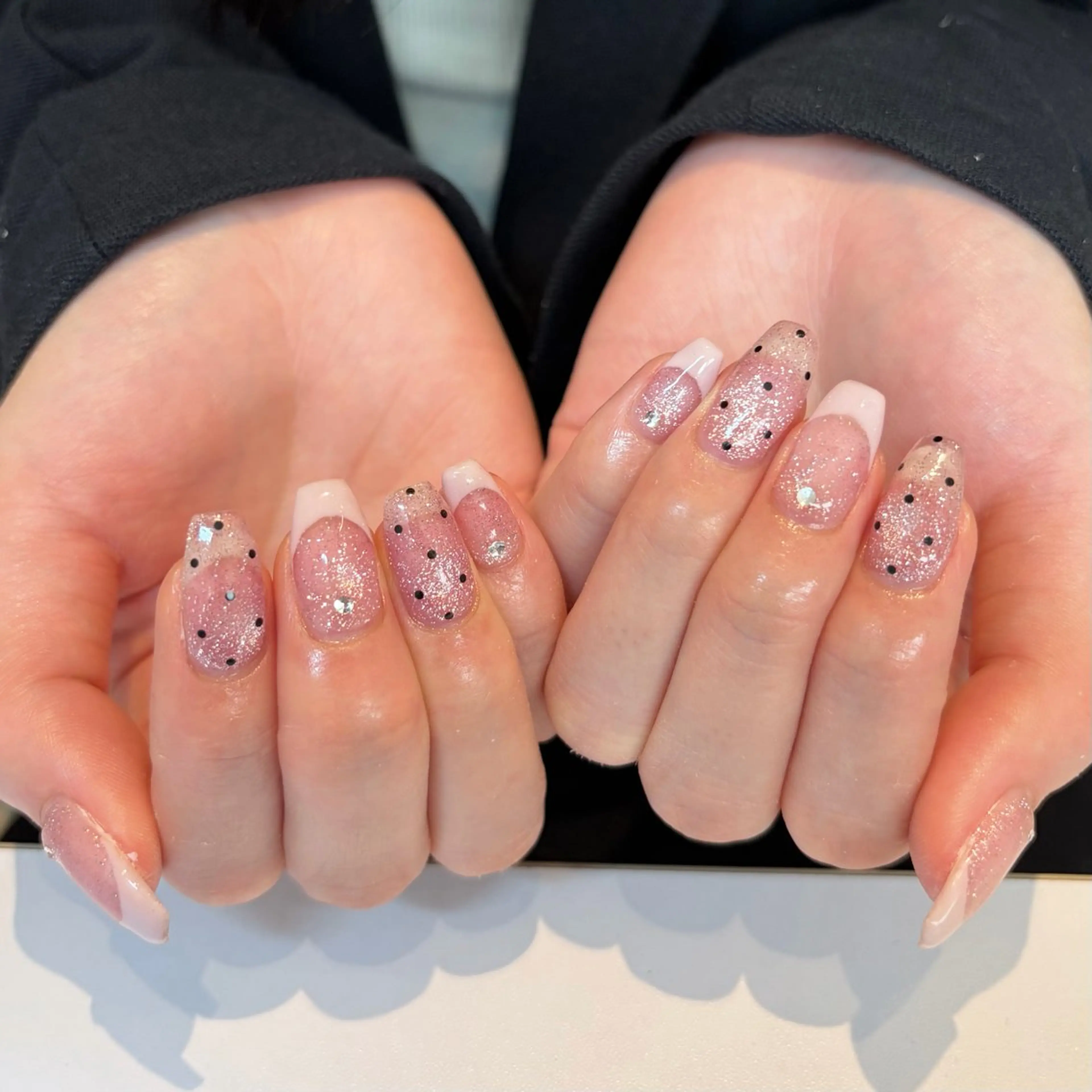 ネイル ドット フラッシュネイル 氷ネイル・うるうるネイル キラキラネイル マグネットネイル ayumi‪‪❤︎‬ Betty Nailのネイルデザイン