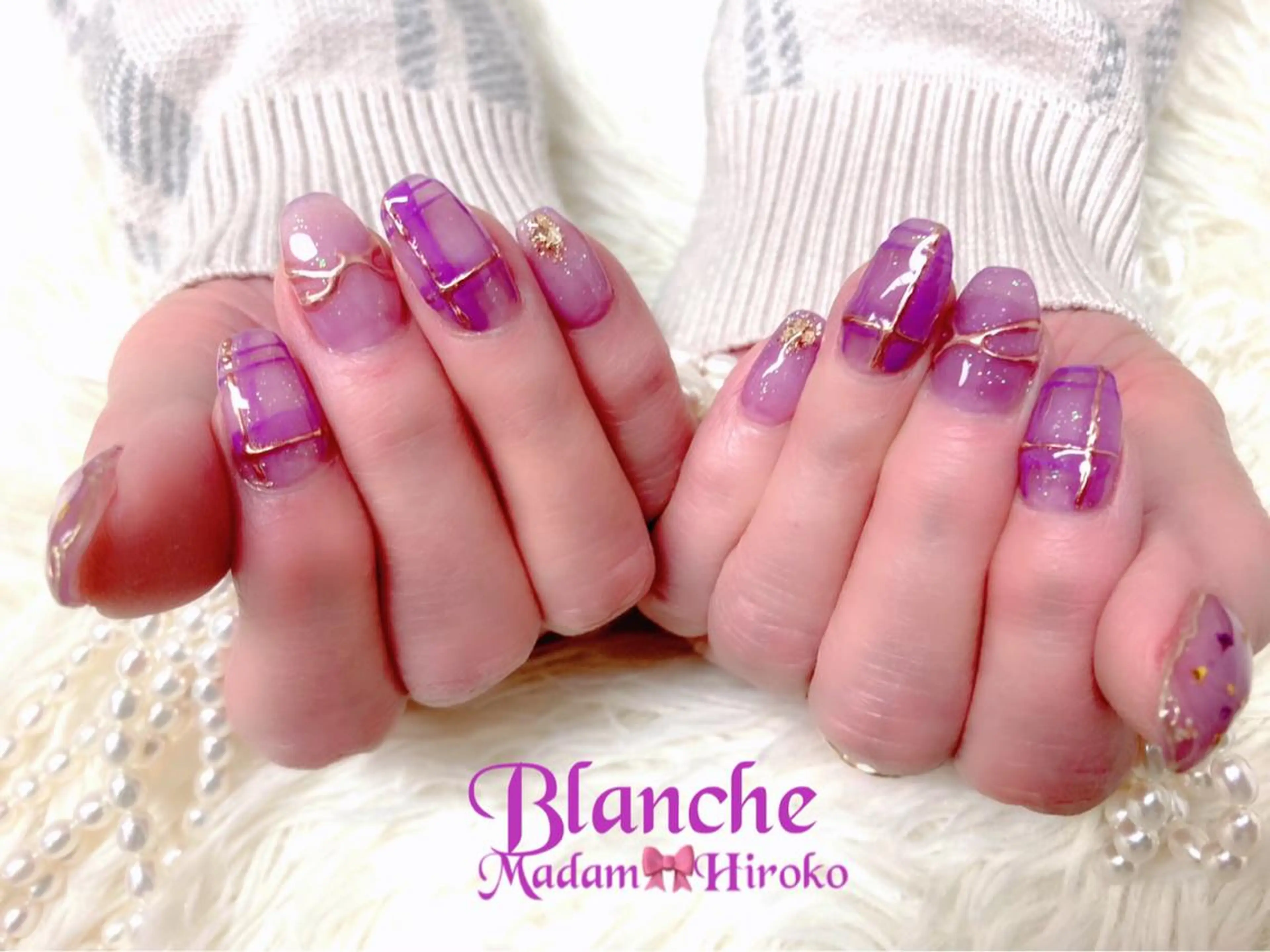 ネイル クリアネイル ミラーネイル Lianネイル 寛子Lianのネイルデザイン