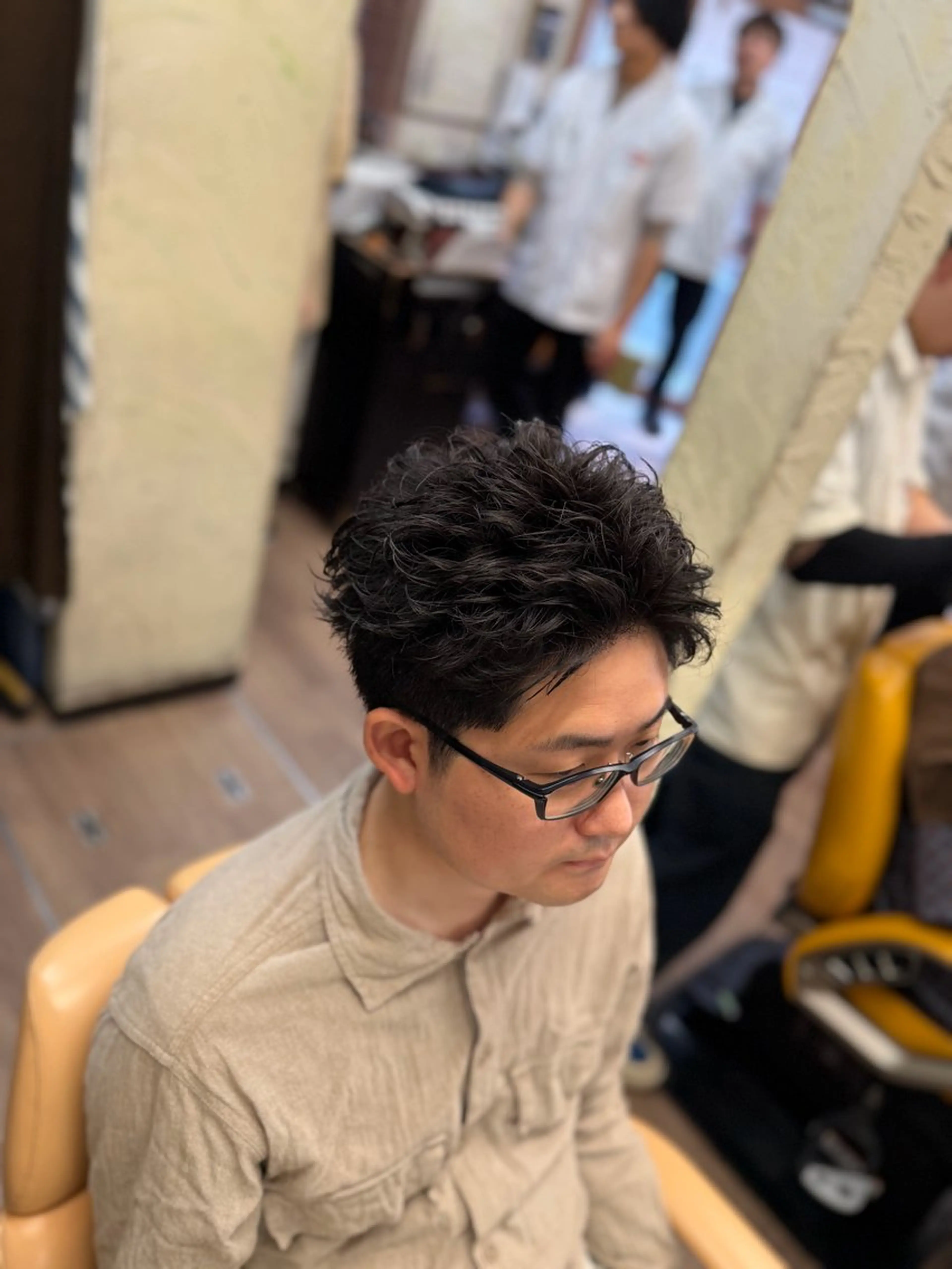 ショート パーマ ショートヘア カット パーマ パーマ/フェード/新 宿/アイパー/上田のヘアスタイル