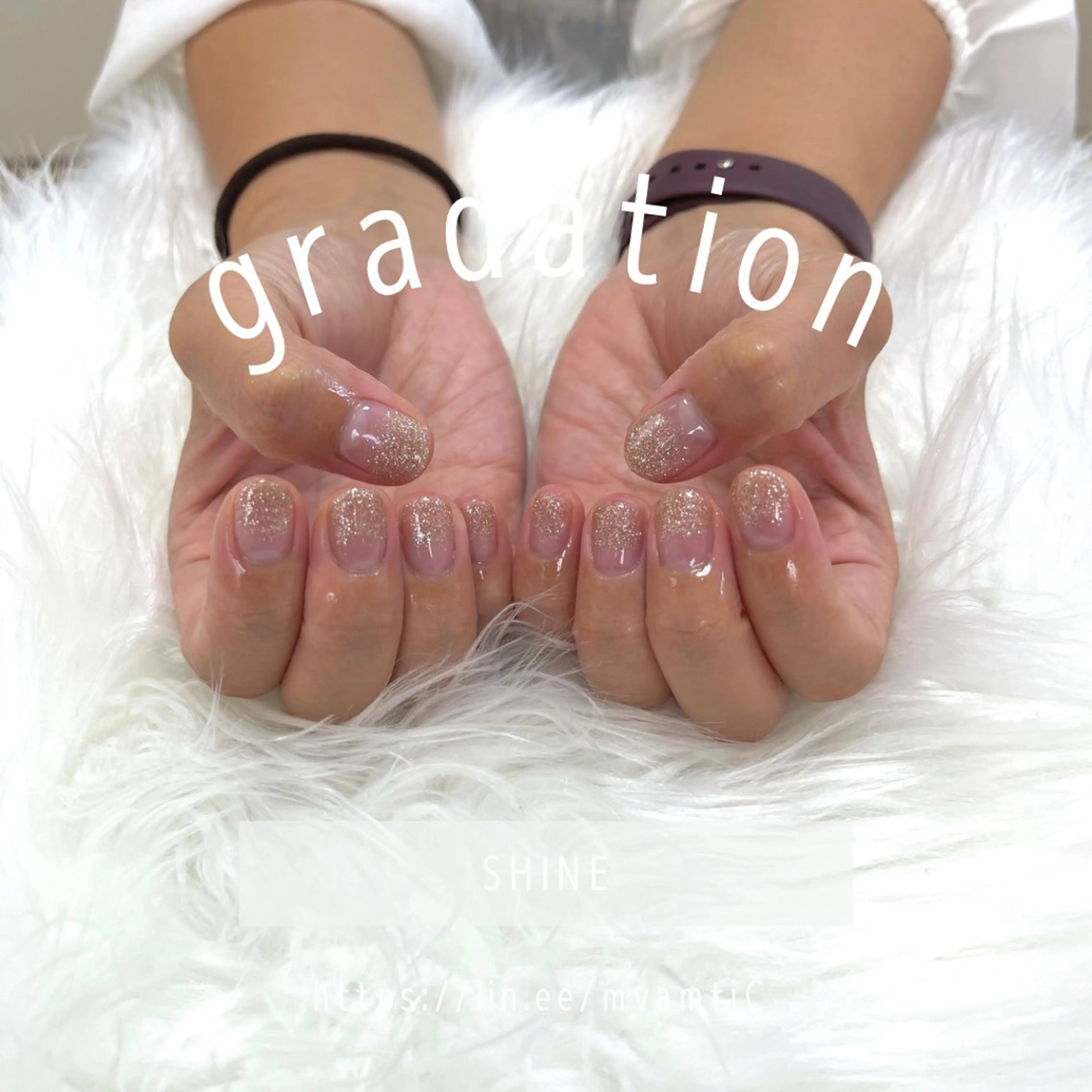 ネイル グラデーション ラメ(グリッター) ラメグラデーション SHINE nail salonのネイルデザイン