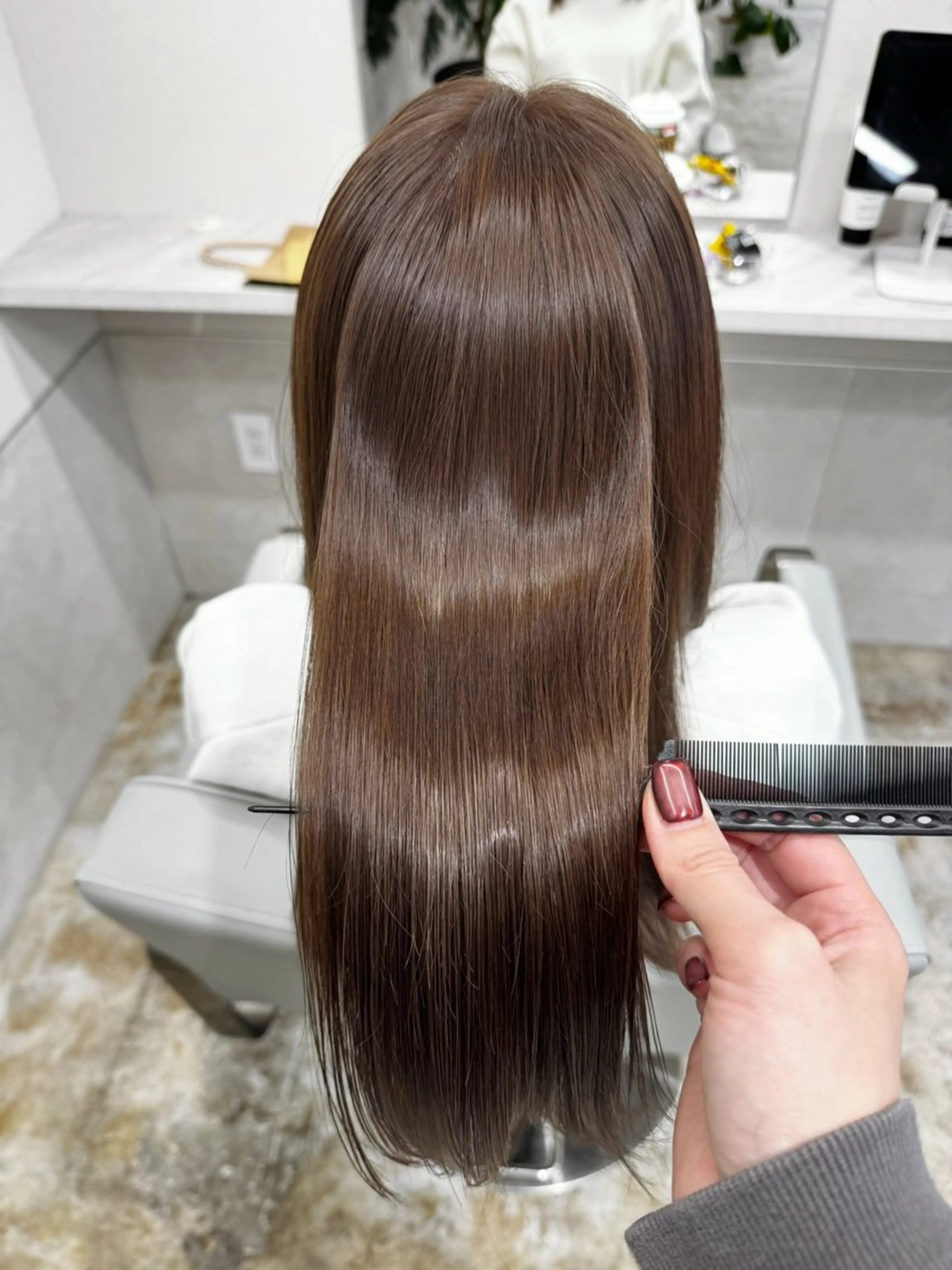 セミロング カット ヘアカラー トリートメント ヘッドスパ CALME  by bougie ENAのヘアスタイル