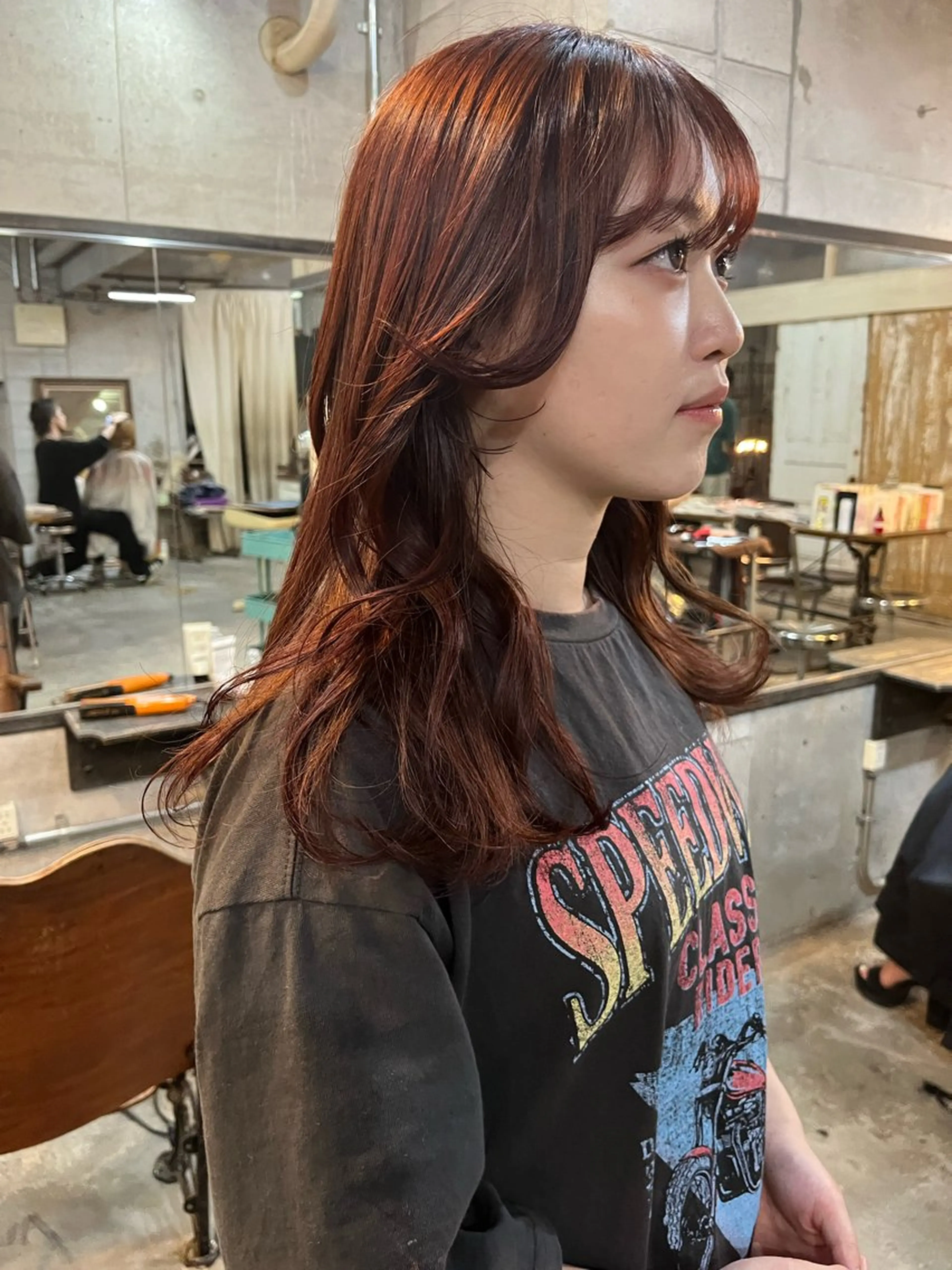 ロング カット ヘアカラー トリートメント ハイトーン/顔まわり レイヤー/YUKAのヘアスタイル