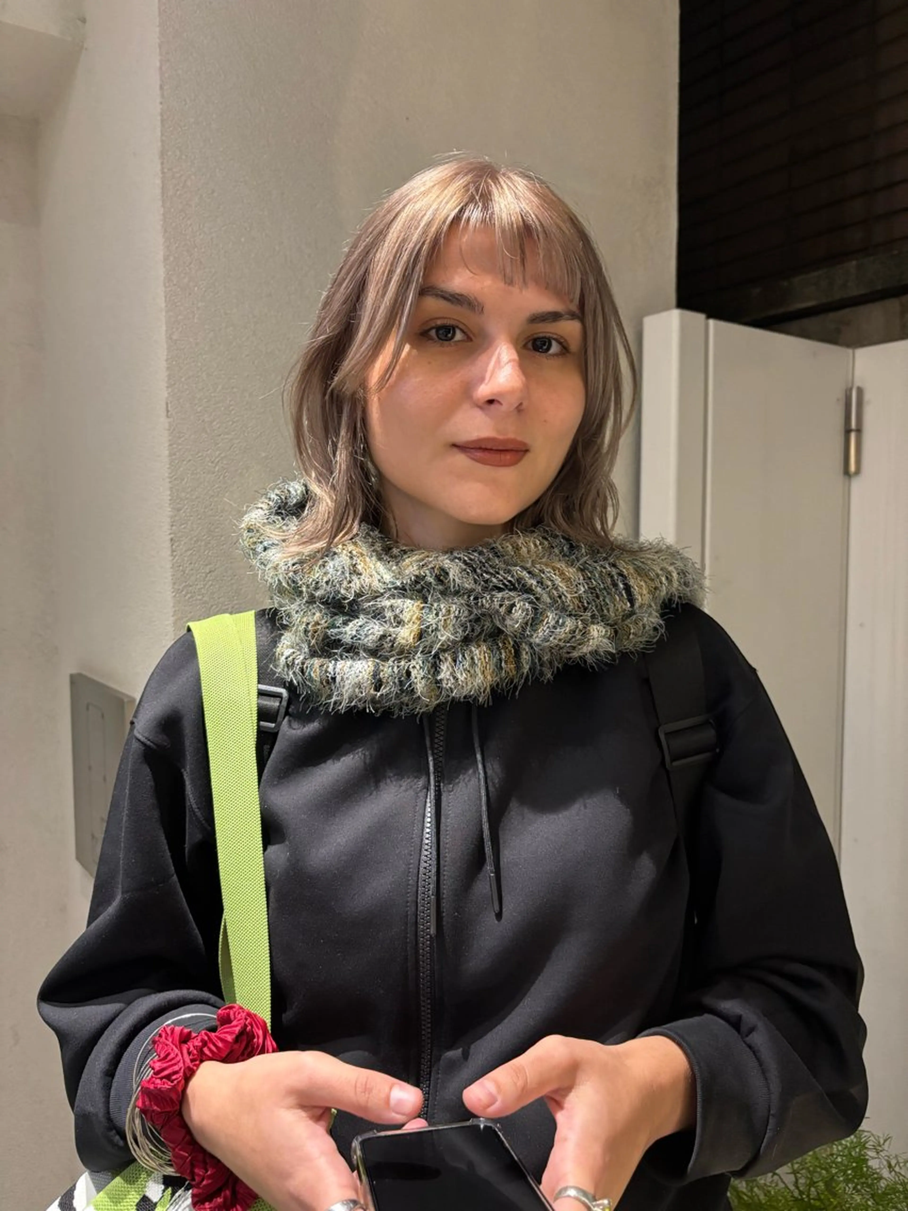 ミディアム カラー ヘアカラー トリートメント ヘッドスパ ヘアセット レイヤーボブ🎵 ブリーチ/りりのヘアスタイル