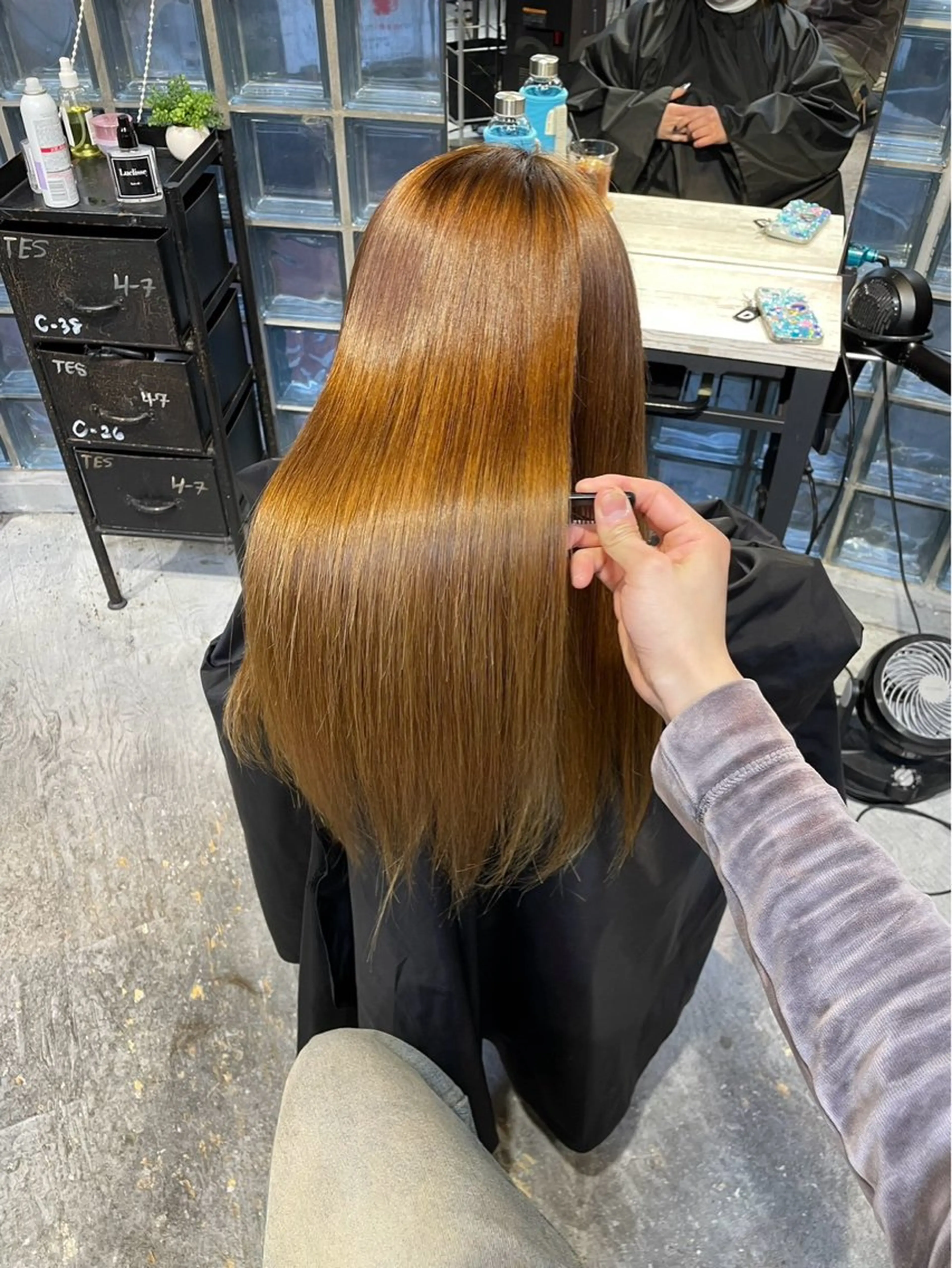 ロング 縮毛矯正 モデル募集中 涼梨紗のヘアスタイル