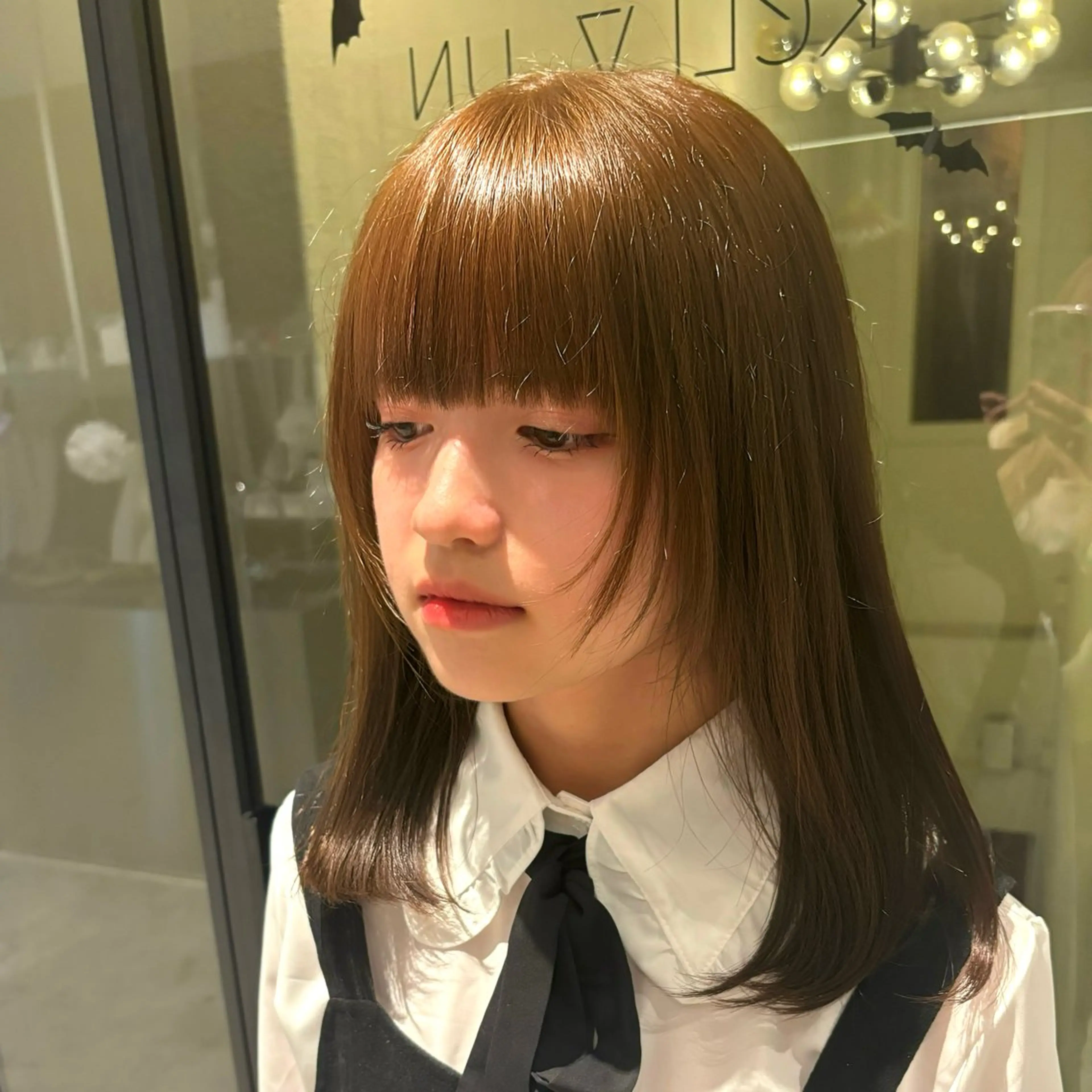 ミディアム カラー ベージュカラー 透明感カラー オリーブベージュ kelly.un MIUのヘアスタイル