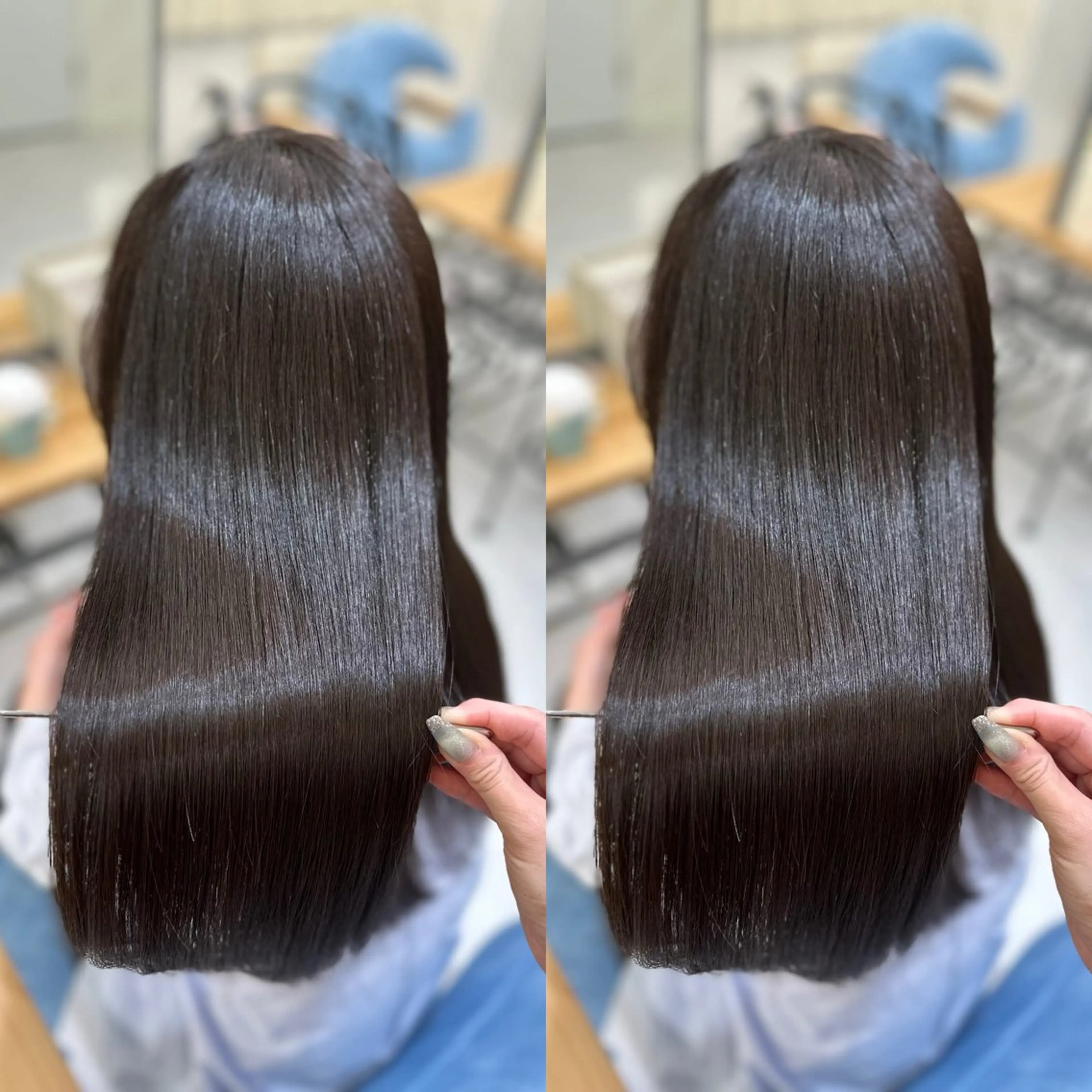 ロング カラー 髪質改善🩵縮毛矯正 代々木/木下のヘアスタイル
