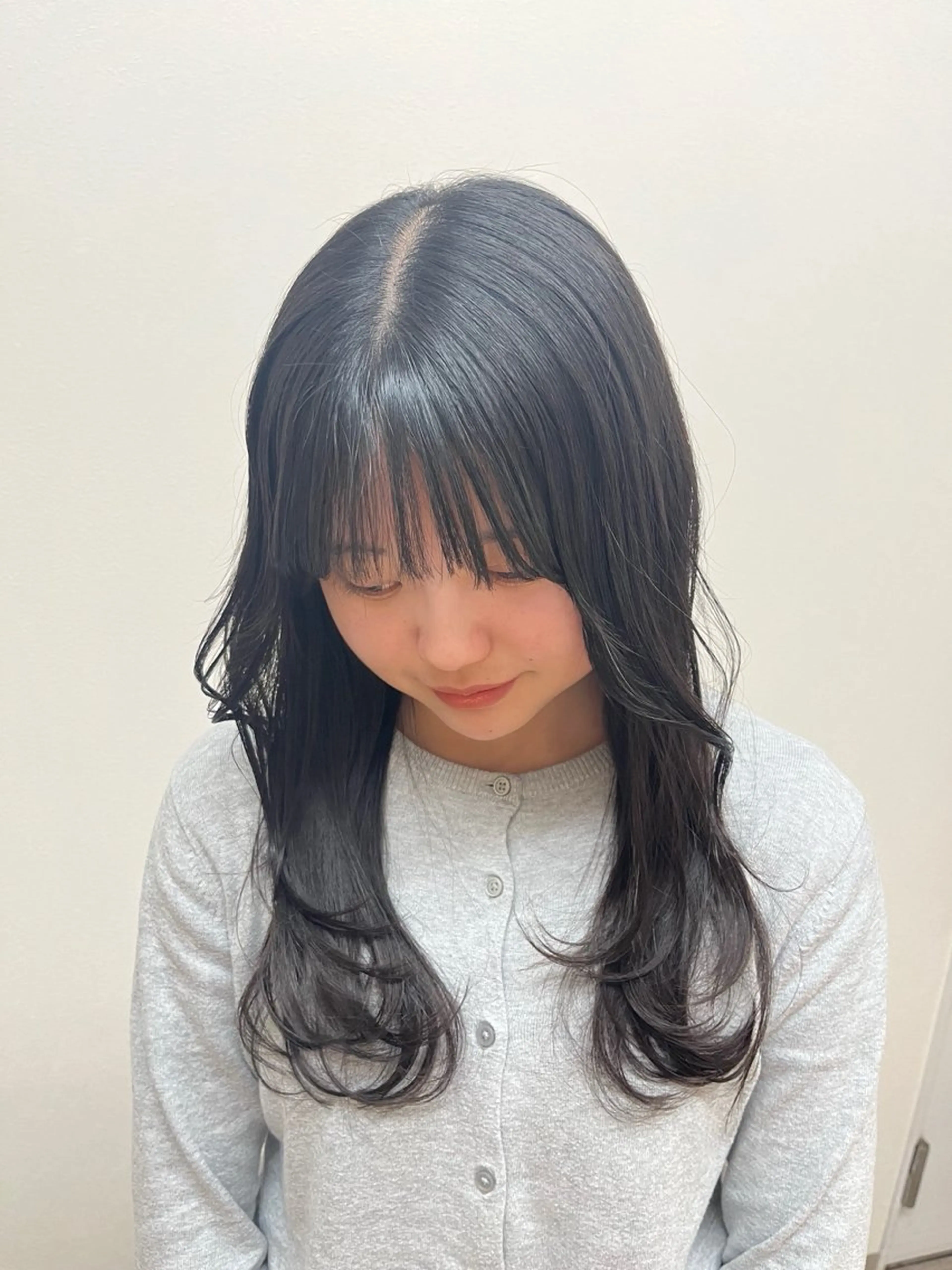 ロング カット 縮毛矯正 トリートメント 外川 生純美ೀ🌝のヘアスタイル