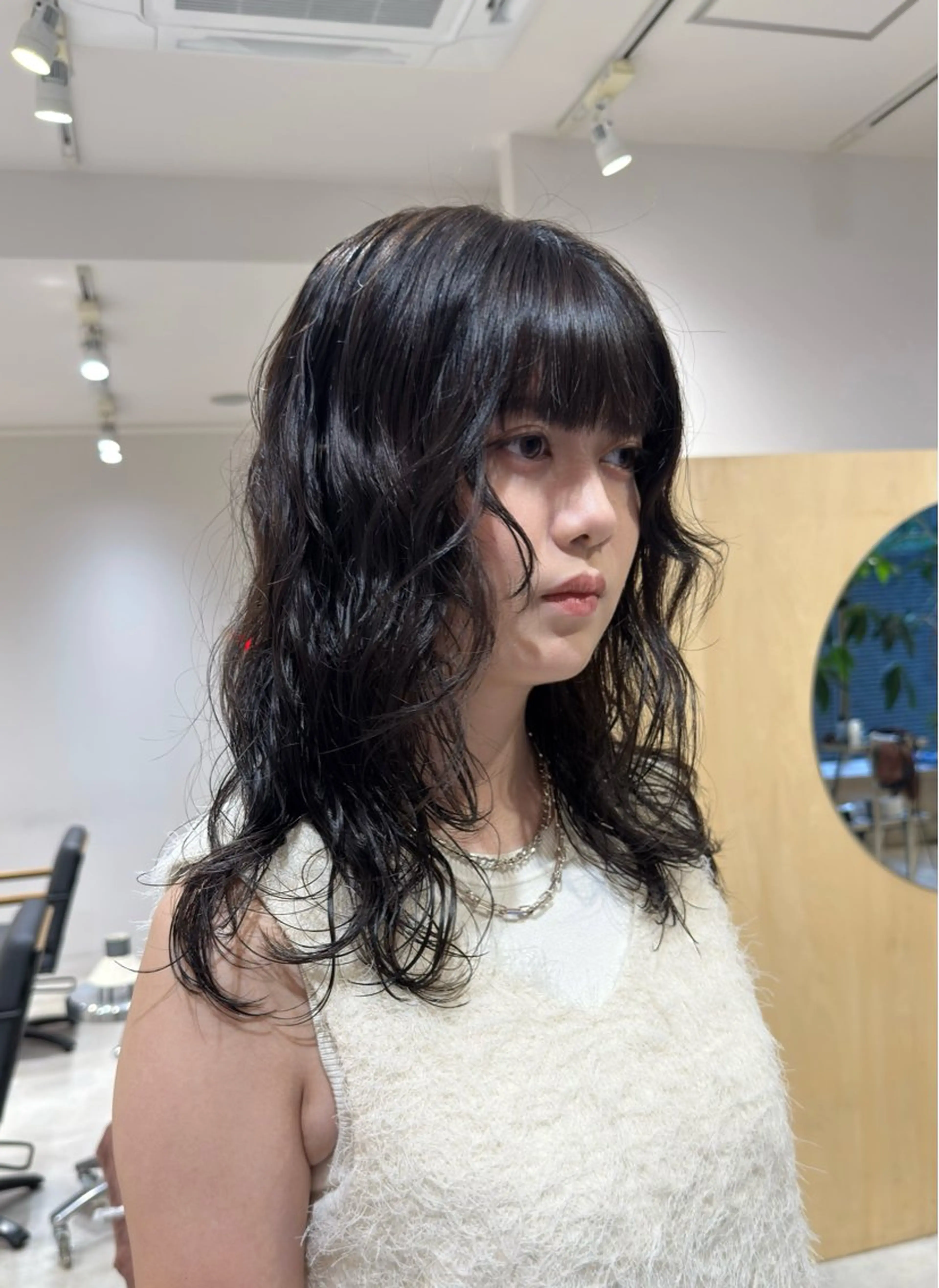 ミディアム パーマ カット パーマ トリートメント パーマ/ボブ /レイヤー チヒロのヘアスタイル