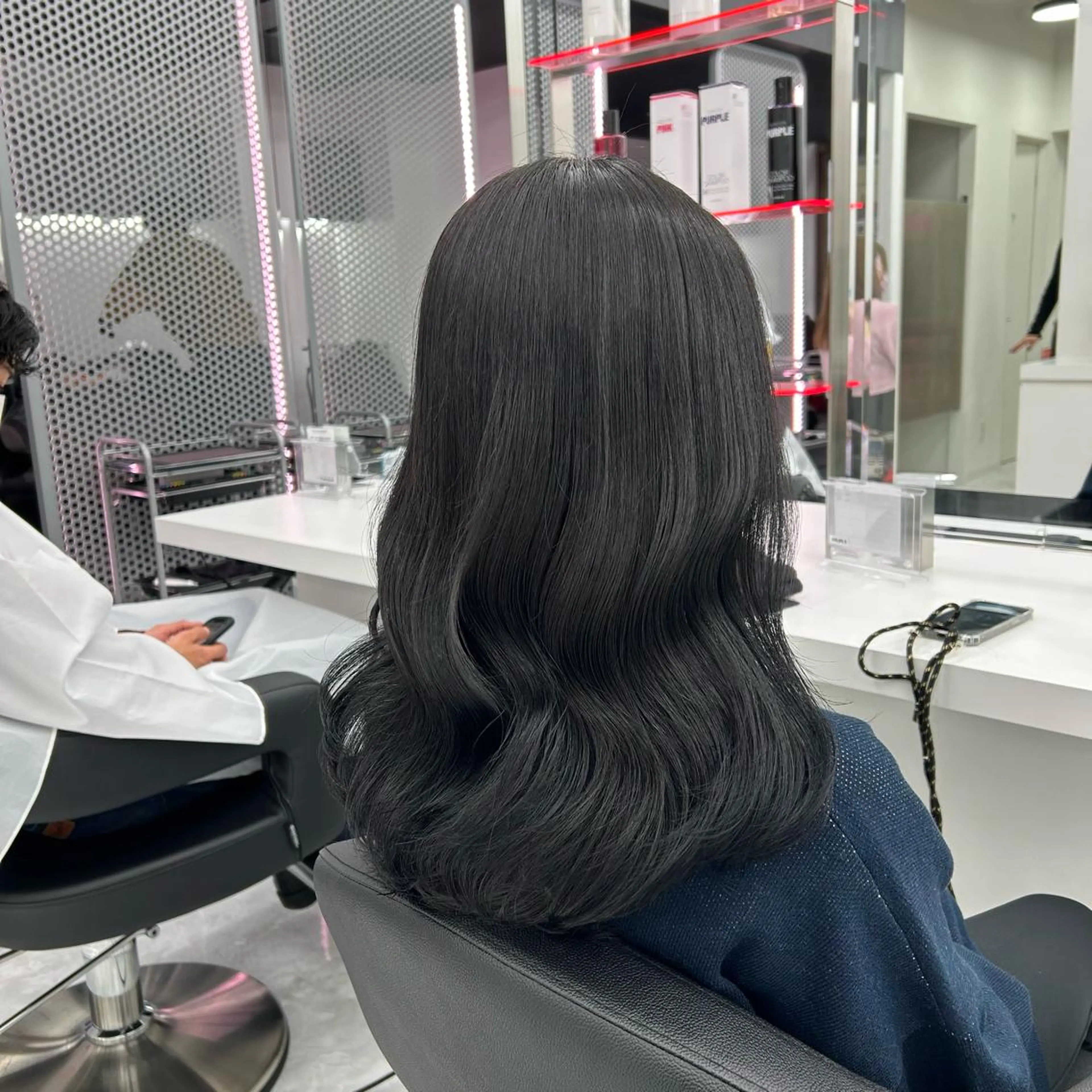 セミロング カラー ヘアアレンジ カット ヘアカラー mai🍑暖色カラー /レイヤー💖のヘアスタイル