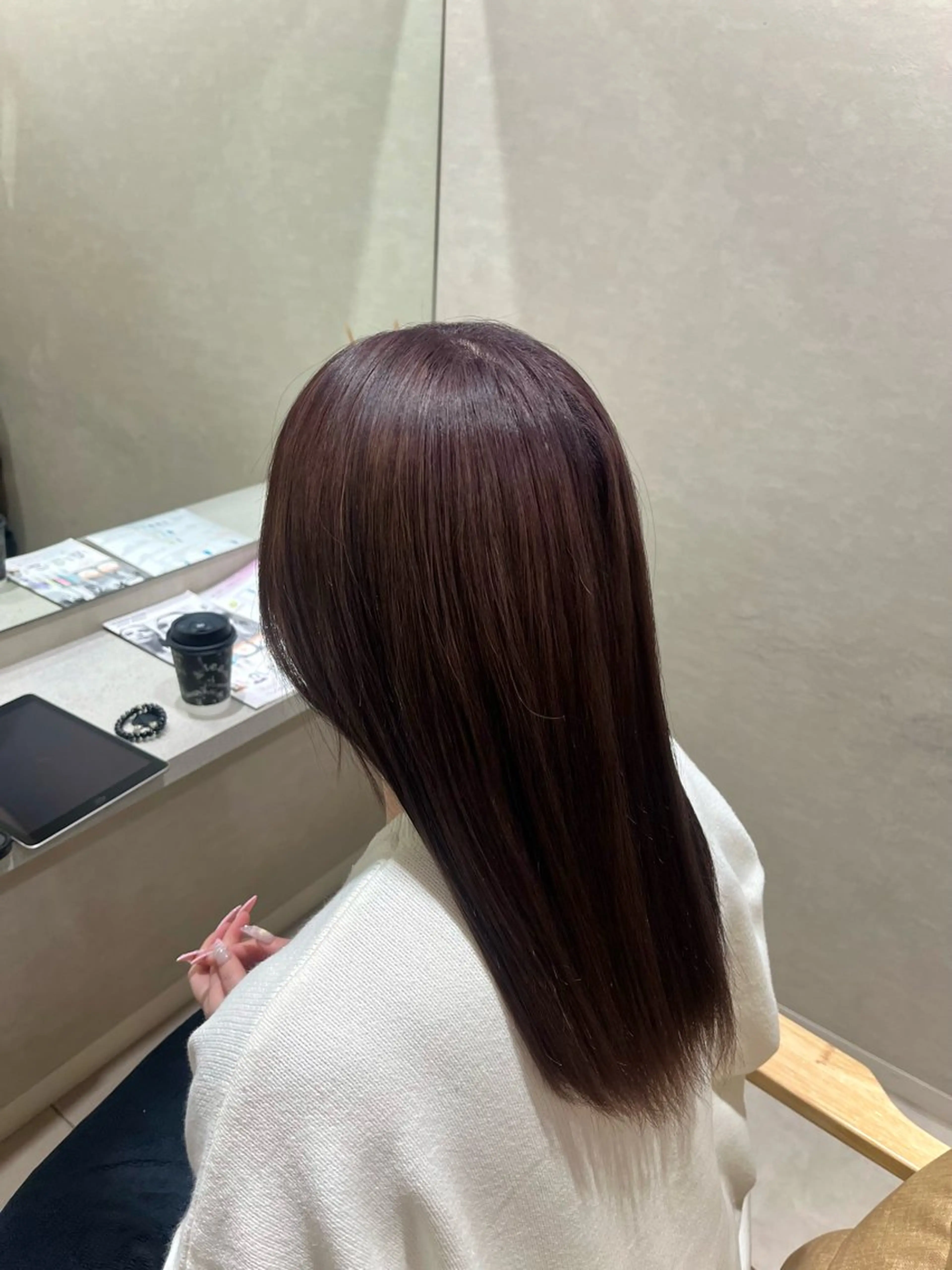 【4/13(月)2名様限定】透明感カラー➕カット➕最高級TR超音波アイロンケア付きの写真