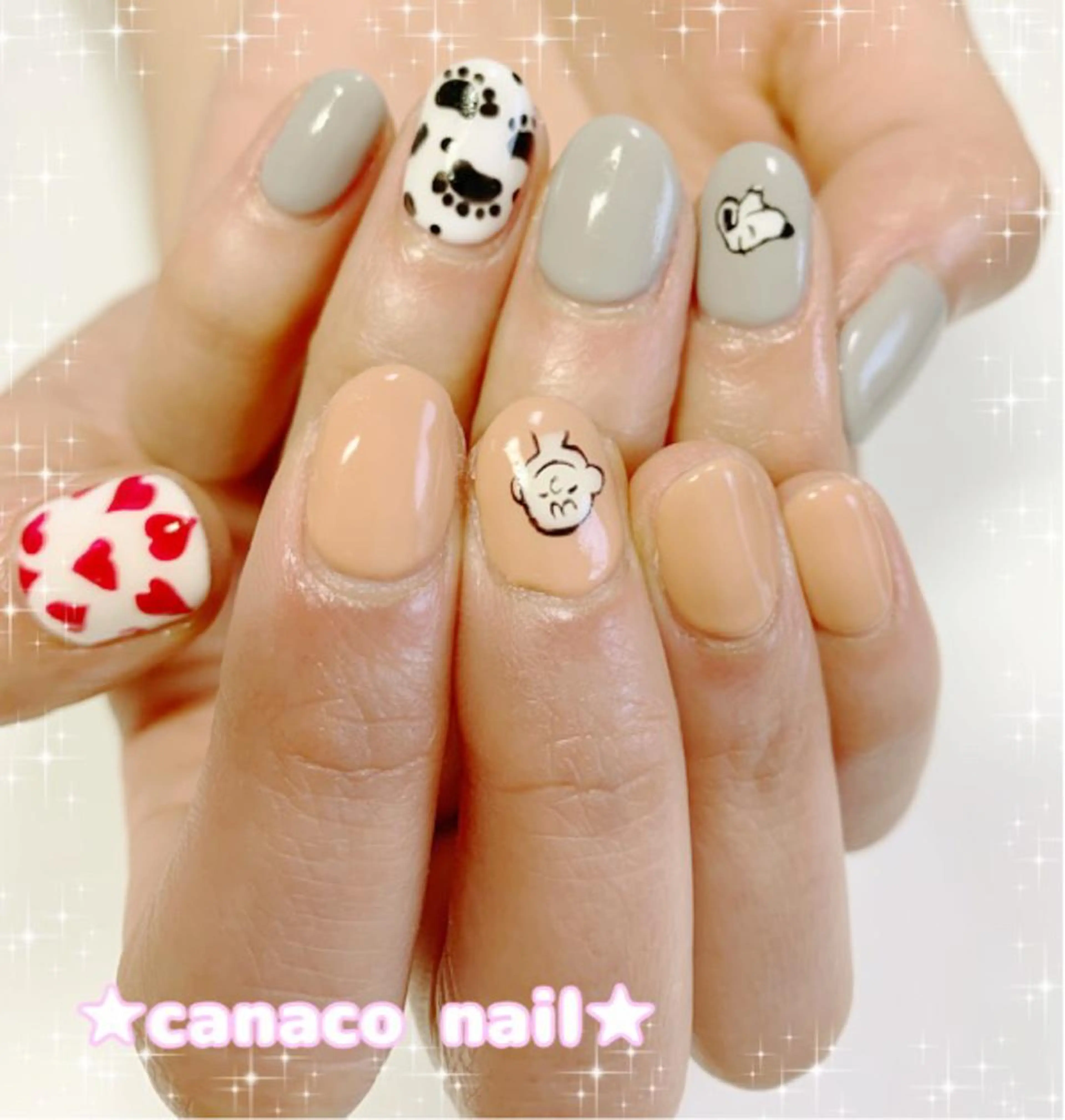 ネイル アートネイル ジェルネイル パラジェル ストーンネイル ベテランネイル cnc  nailのネイルデザイン