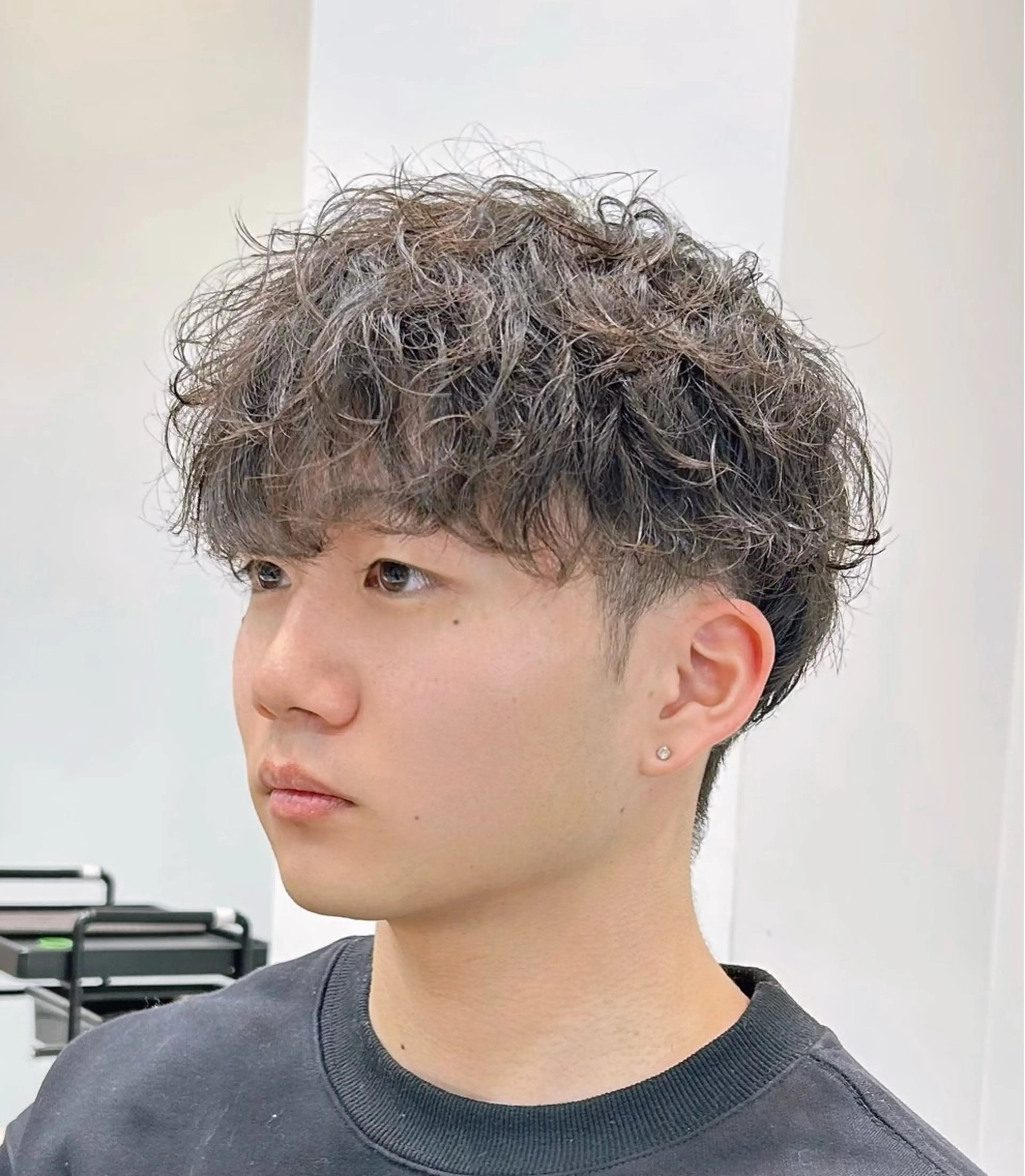 ショート カラー パーマ メンズ calna by ELMO  上ノ井のヘアスタイル