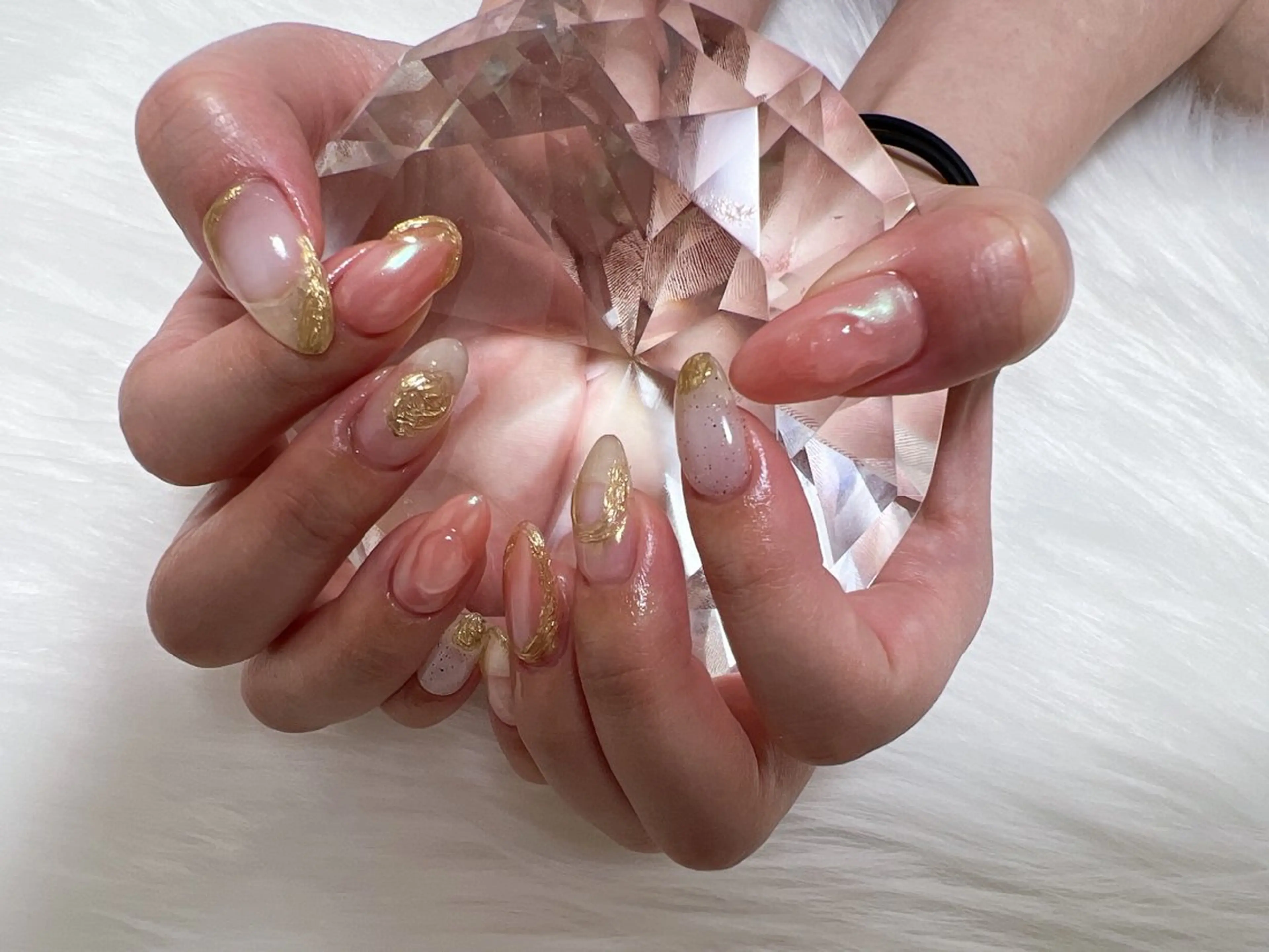 ネイル オーロラネイル ミラーネイル ニュアンスネイル coco nailのネイルデザイン