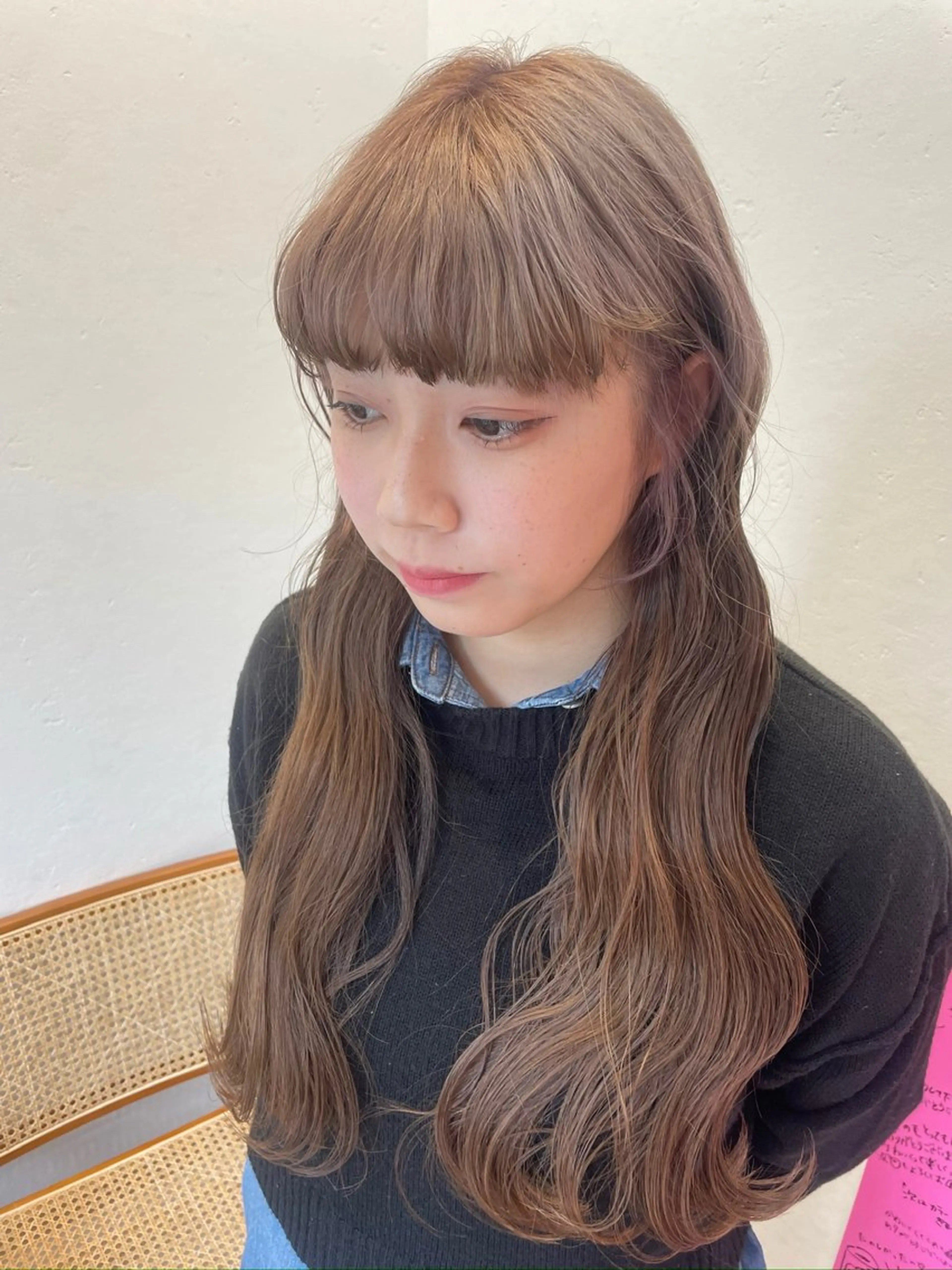 ロング ベージュ/透明感/ 桃子🎀のヘアスタイル