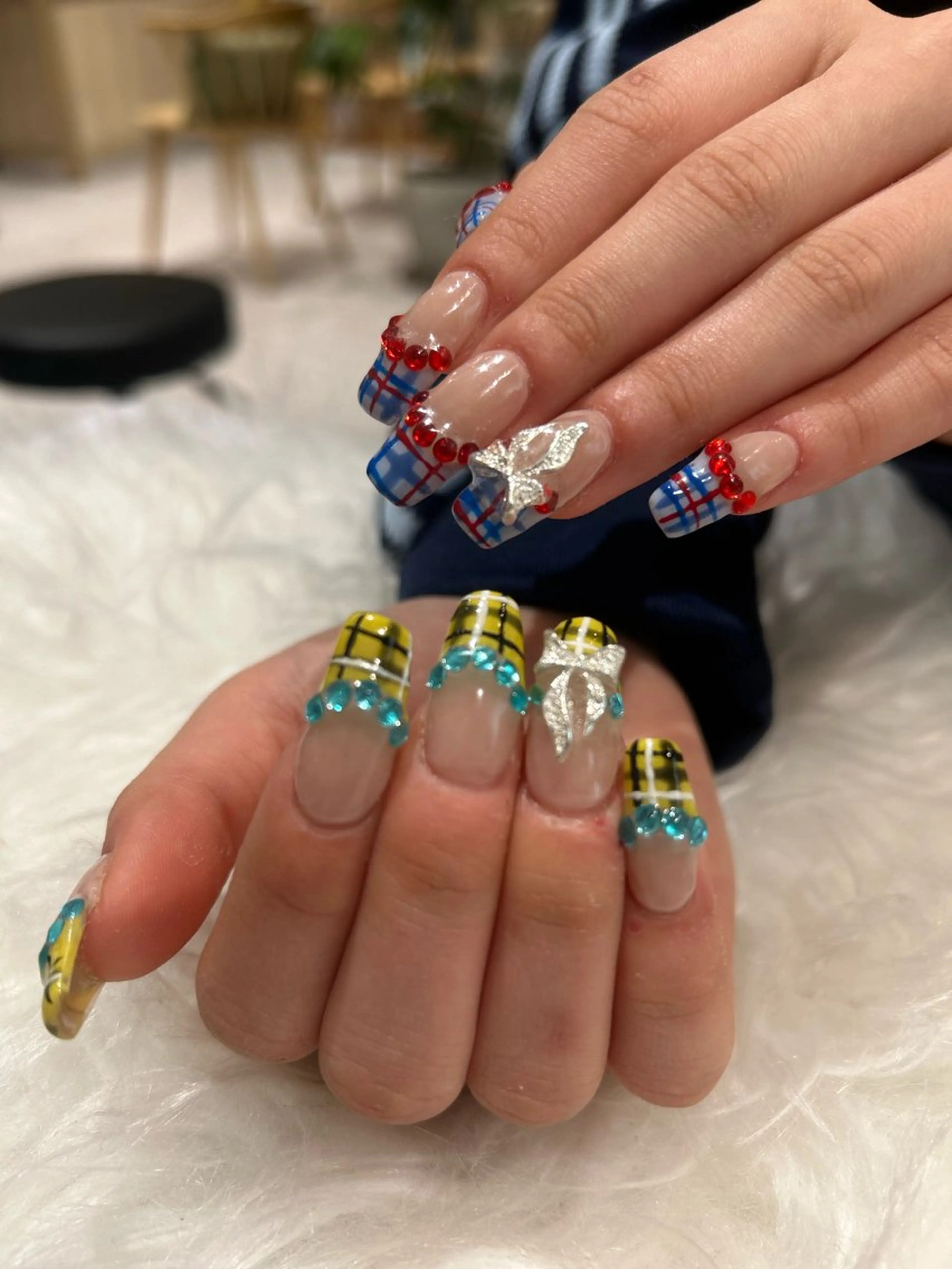 ネイル 成人式 長さ出し 韓国ネイル ショートネイル ハンドネイル ♡ハイトーン★ ネイル/しの♡のヘアスタイル