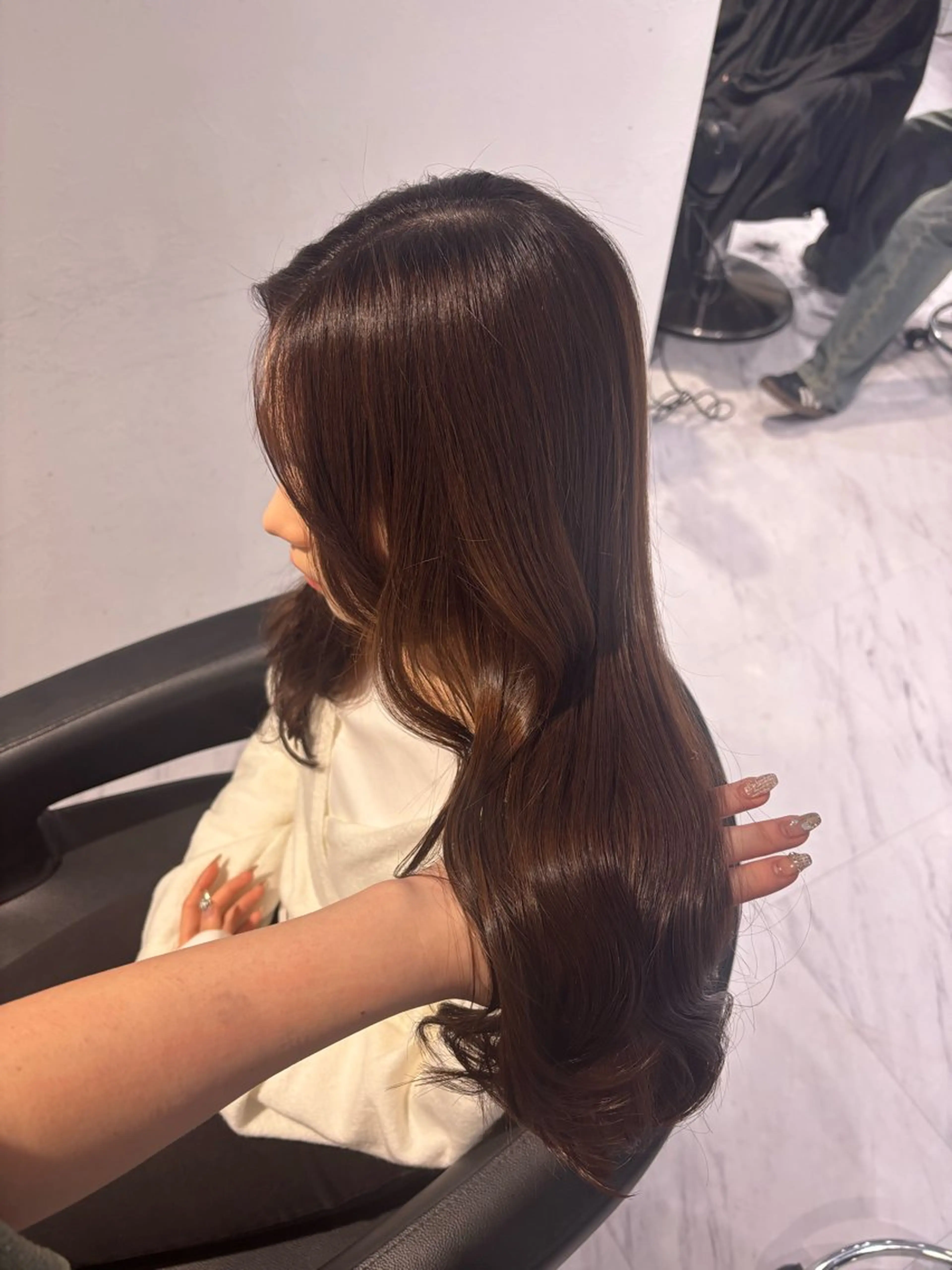 ロング カラー ヘアカラー トリートメント 髪質改善🩰透明感カ ラー🎀hinanoのヘアスタイル