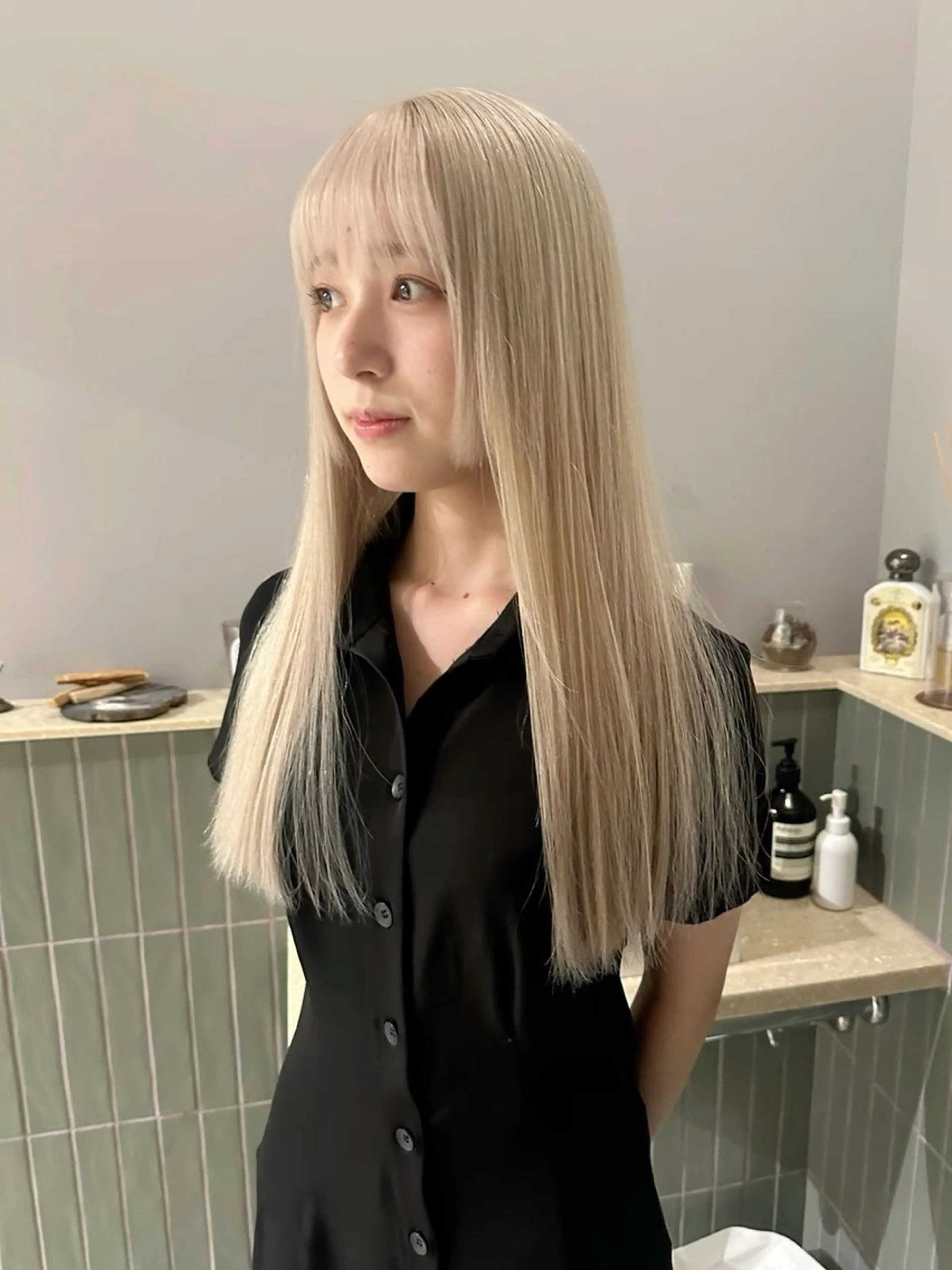 ロング カラー ブロンド ヘアカラー 【🥀履歴修正🥀】 ハイトーン職人/拓真のヘアスタイル