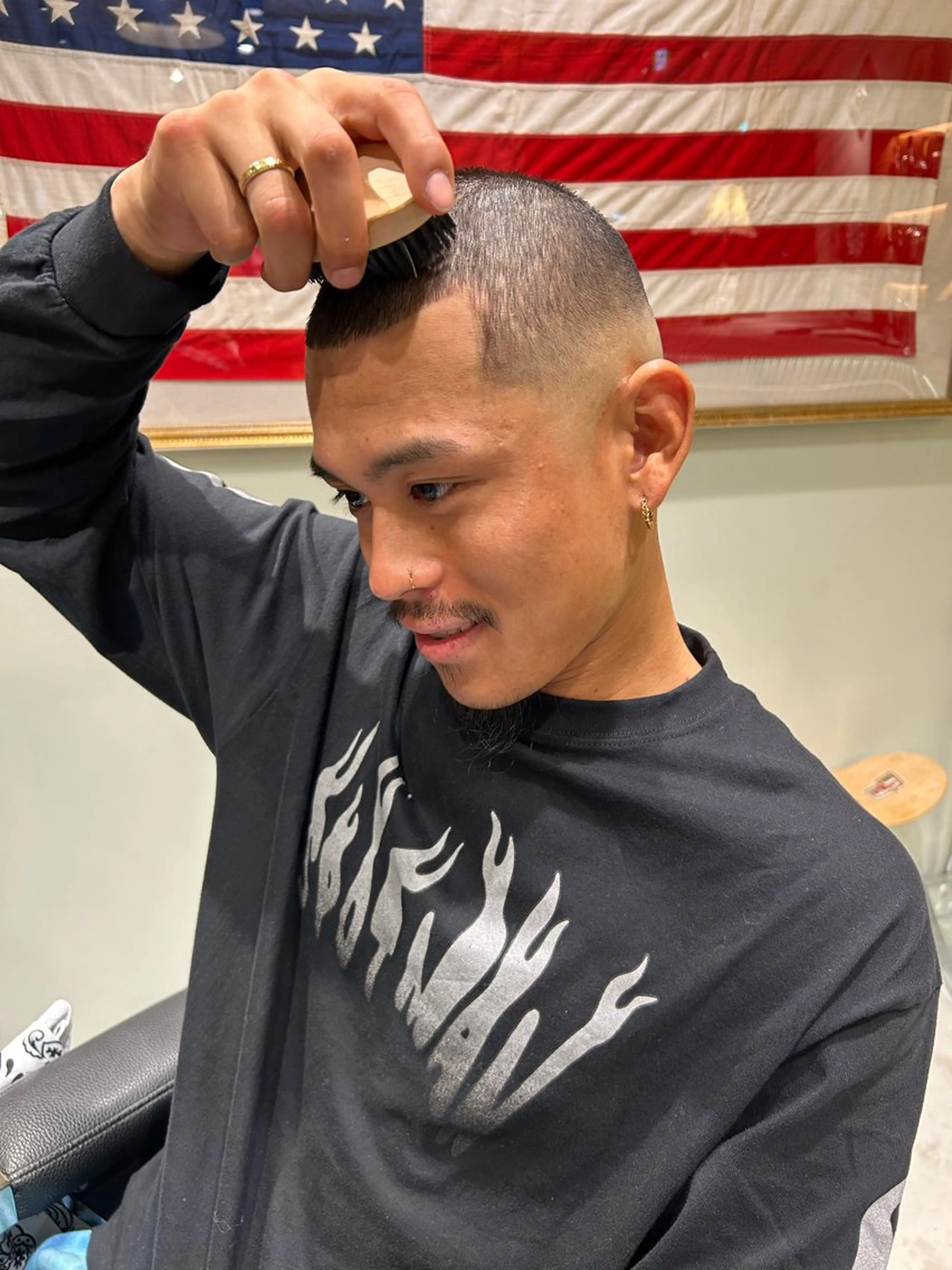 ショート パーマ バズカット ショートヘア カット パーマ 鈴木 航のヘアスタイル