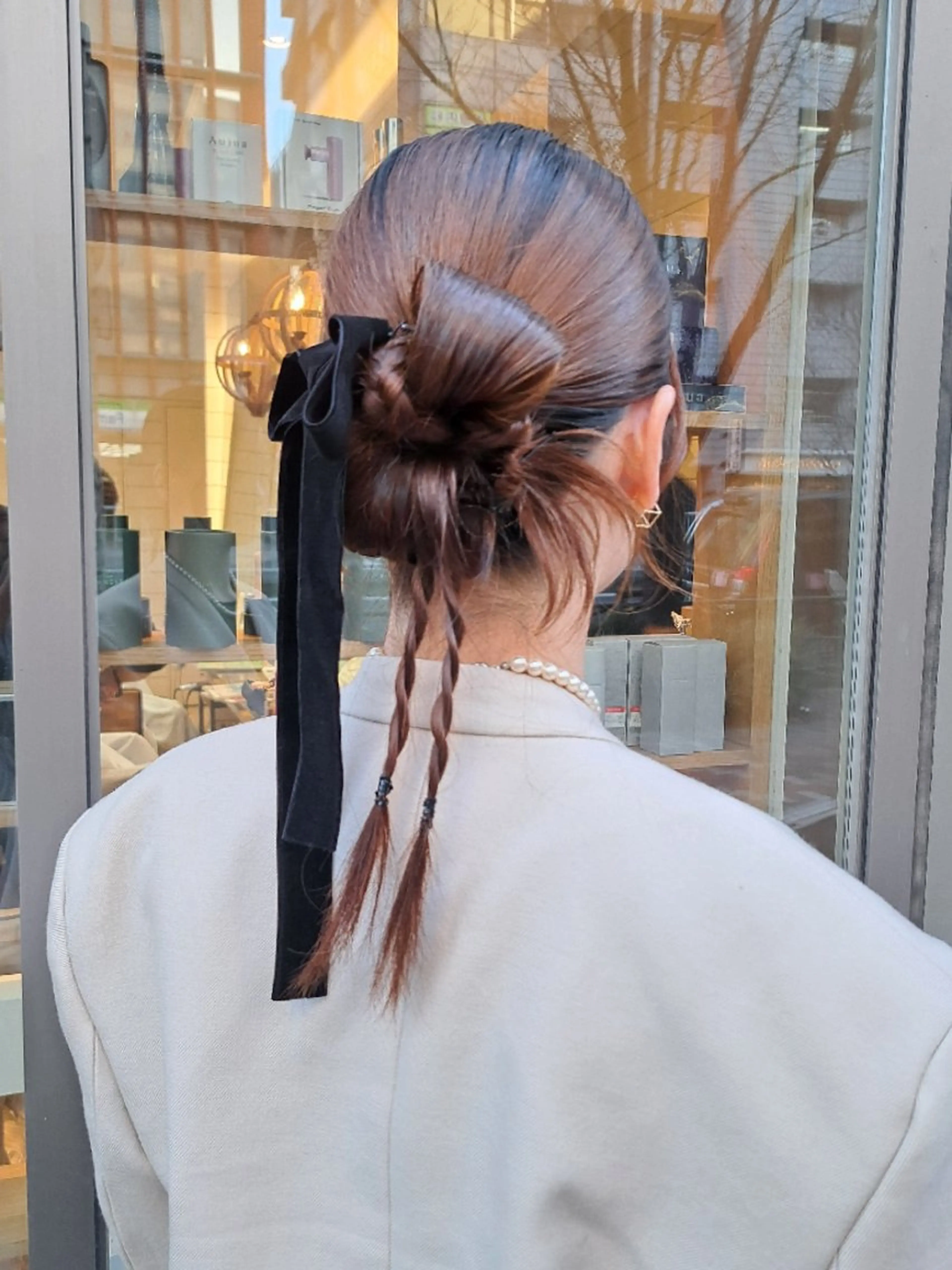 ヘアアレンジ ヘアセット ＭＩＹＵ/透明感 渋谷/ベージュカラーのヘアスタイル