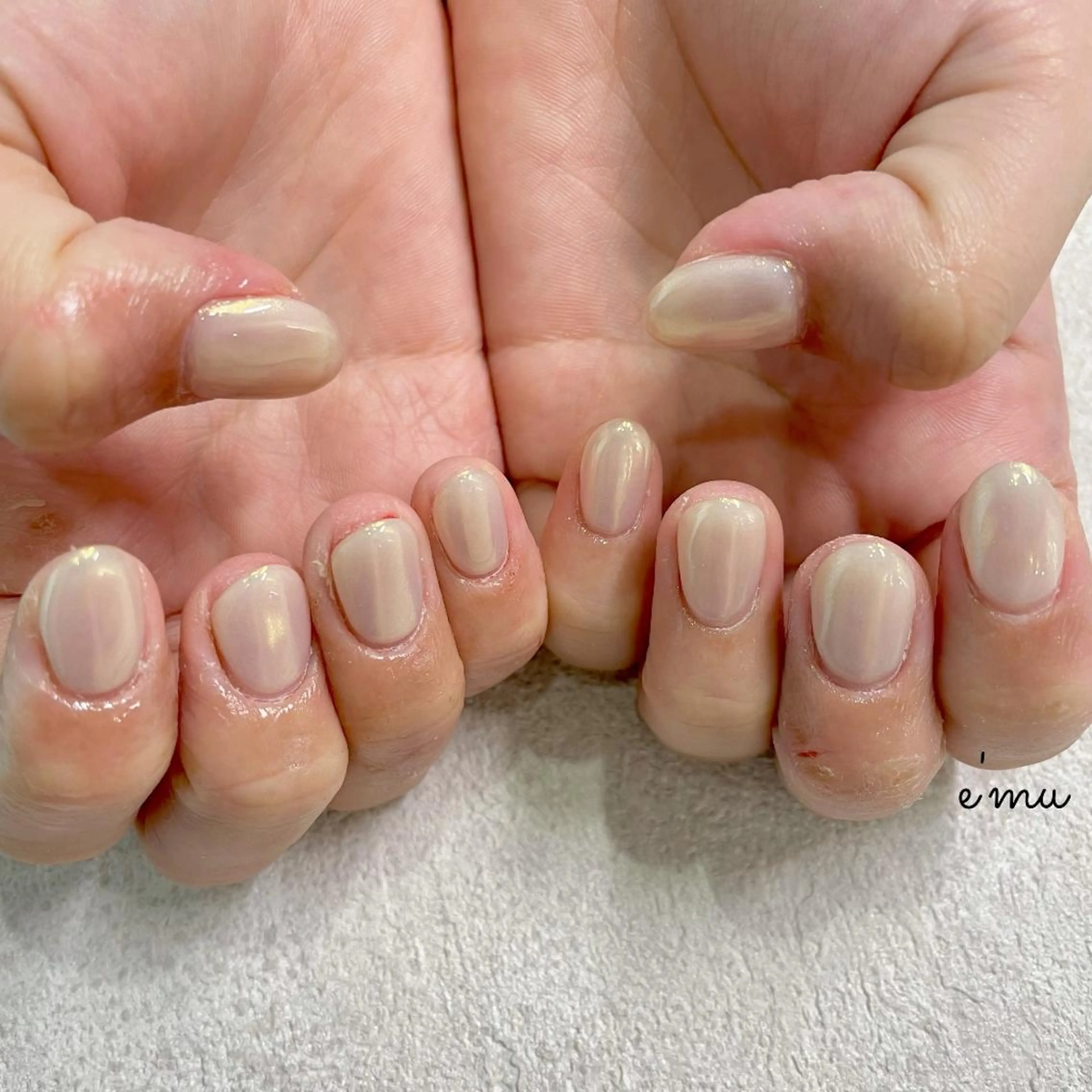 ネイル オーロラネイル ハンドネイル nail salon e'mu💐のネイルデザイン