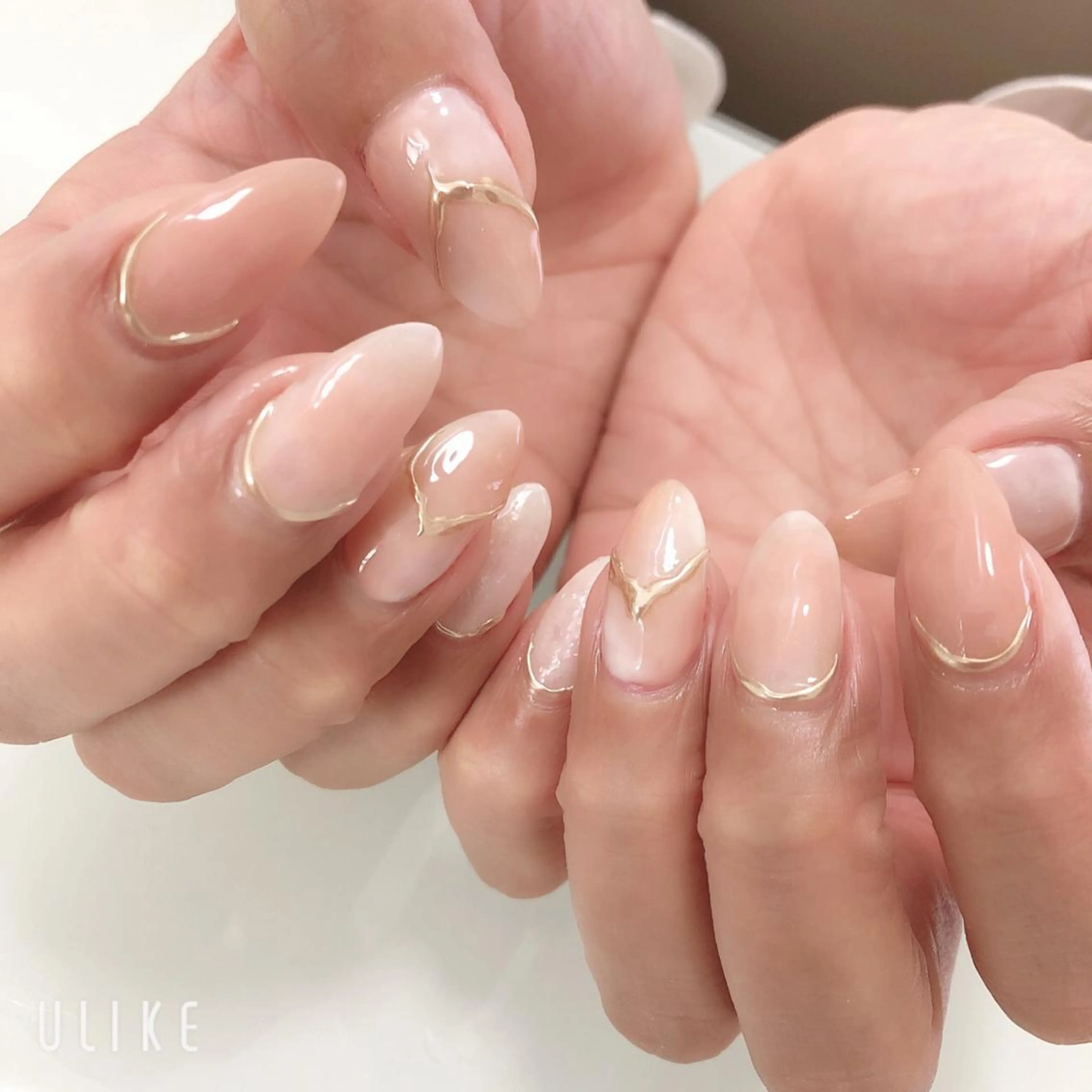 ネイル ジェルネイル 韓国ネイル ミラーネイル 持ち込み ニュアンスネイル Azulsou 廣川愛のネイルデザイン