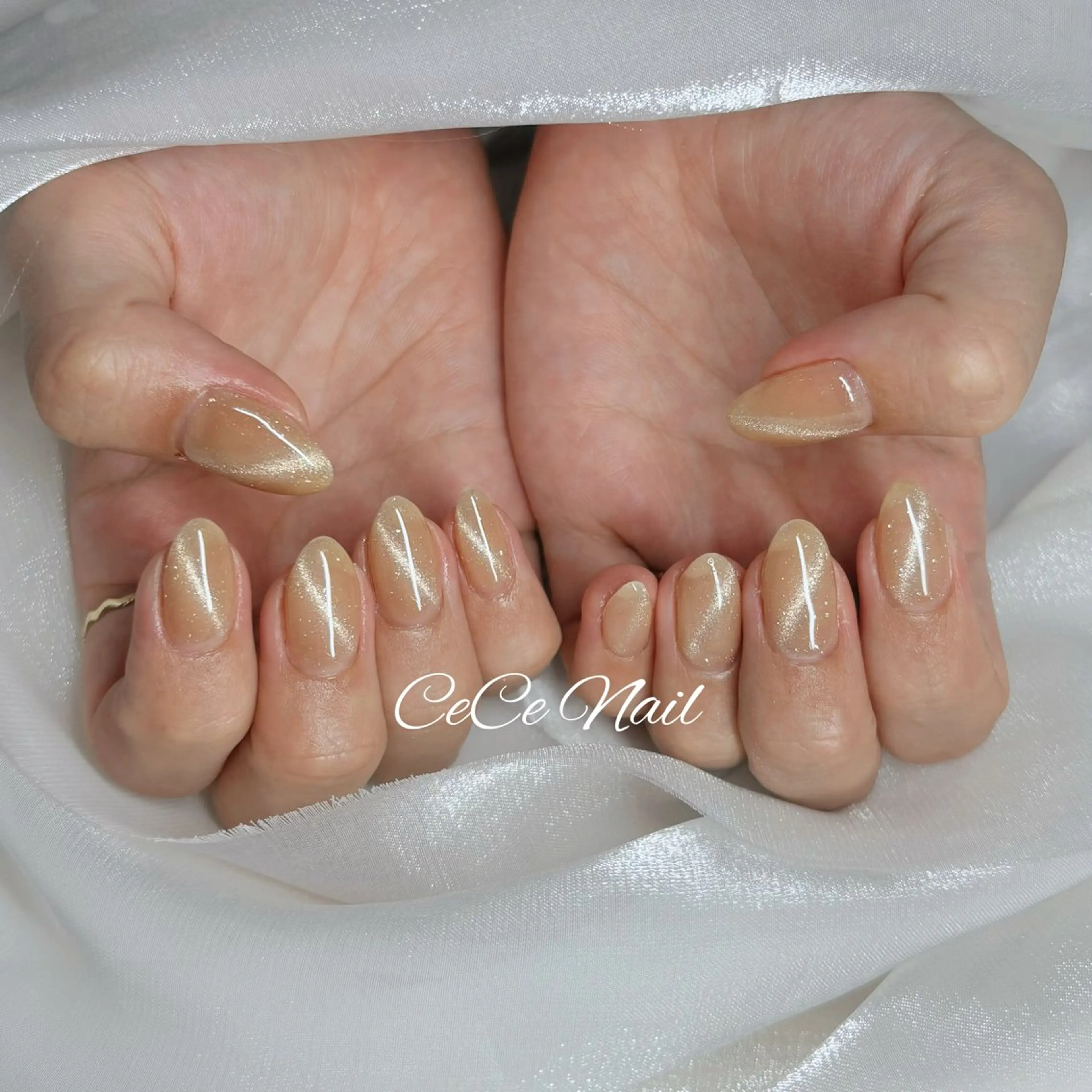 ネイル ハンドネイル CeCeGarden ✨️キラキラワンホンのネイルデザイン