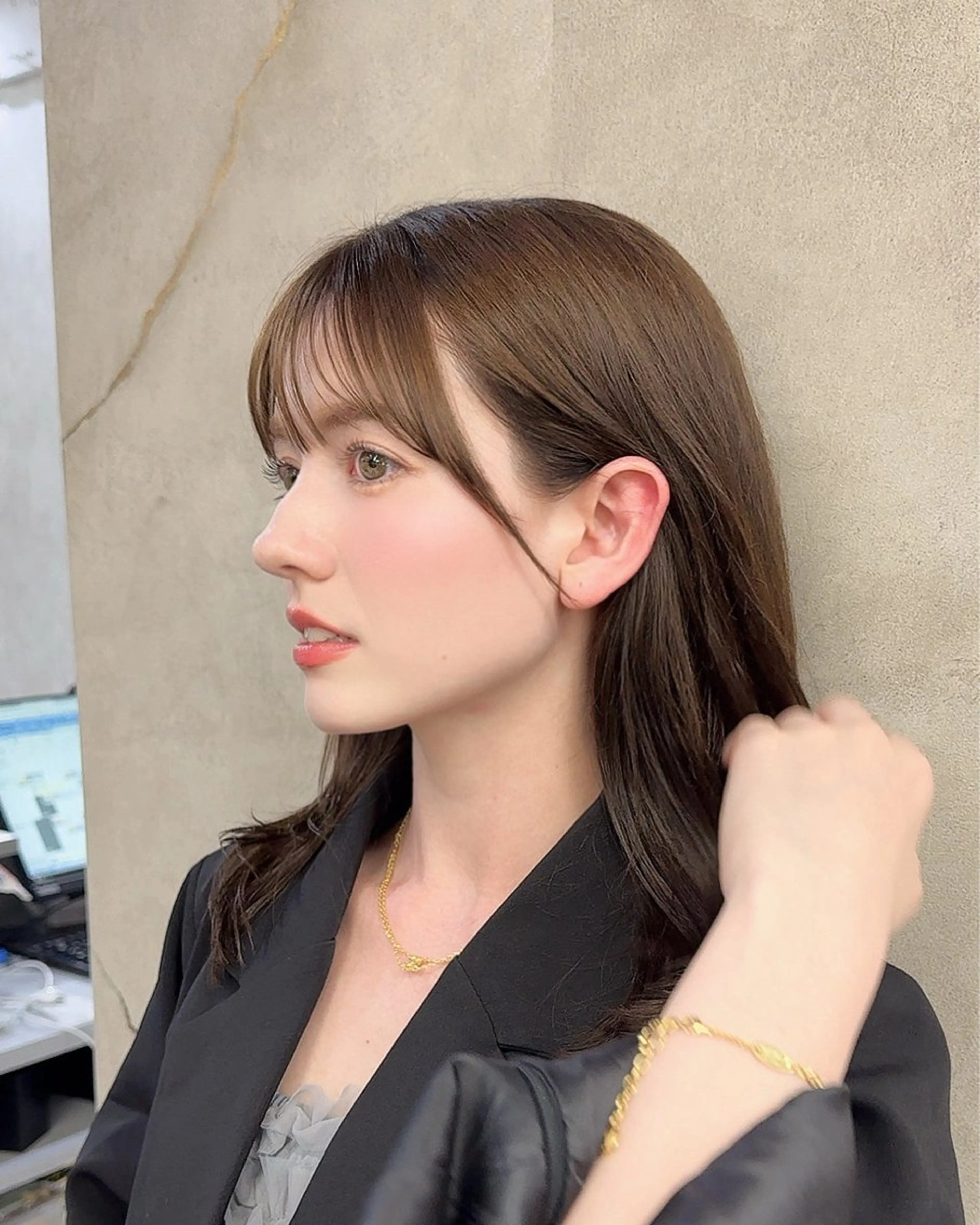 ミディアム 韓国ヘア/美髪矯正/ Haruna🦋のヘアスタイル