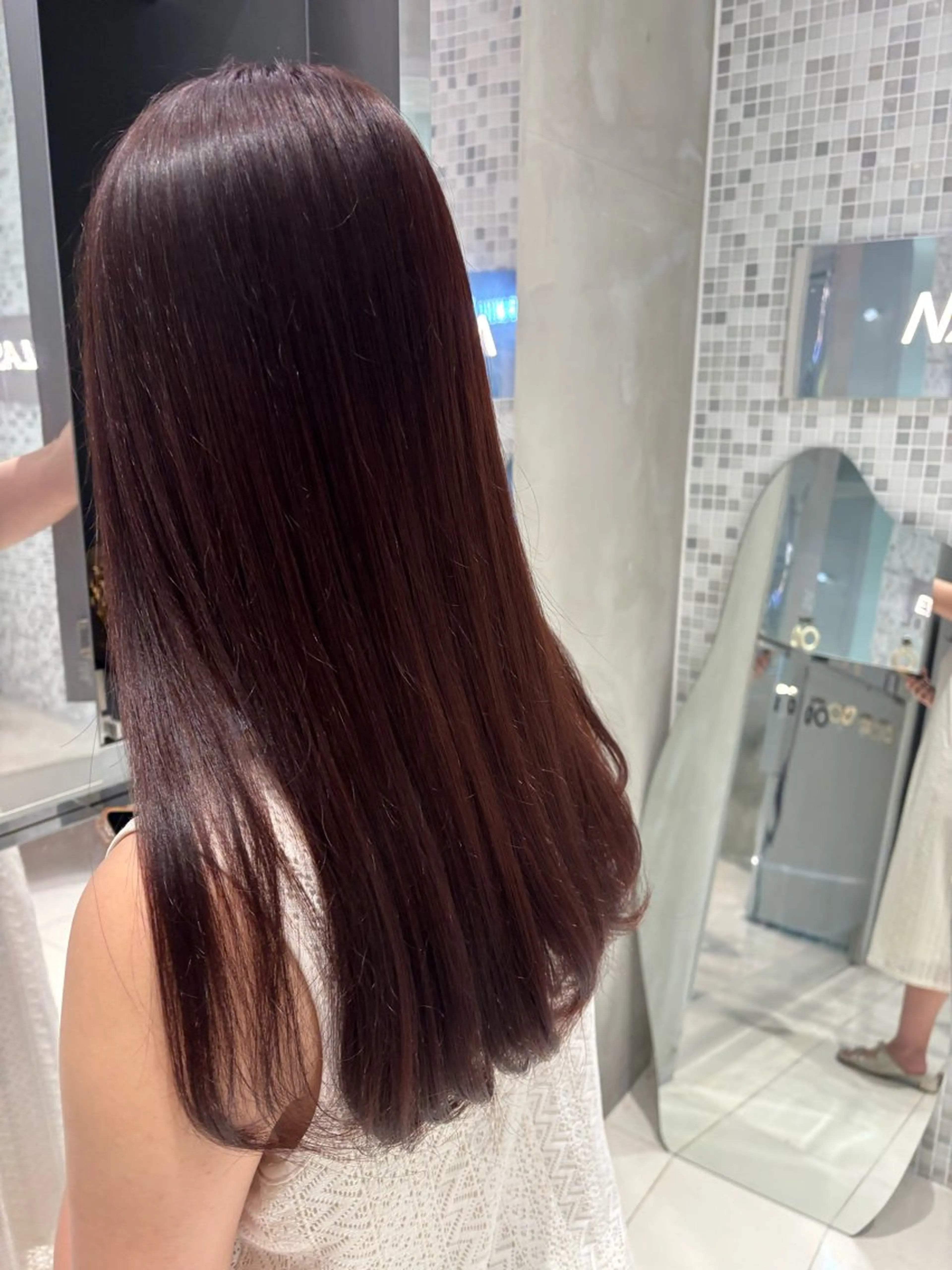 セミロング ヘアカラー 透明感モテ髪🩷 ヒナノのヘアスタイル