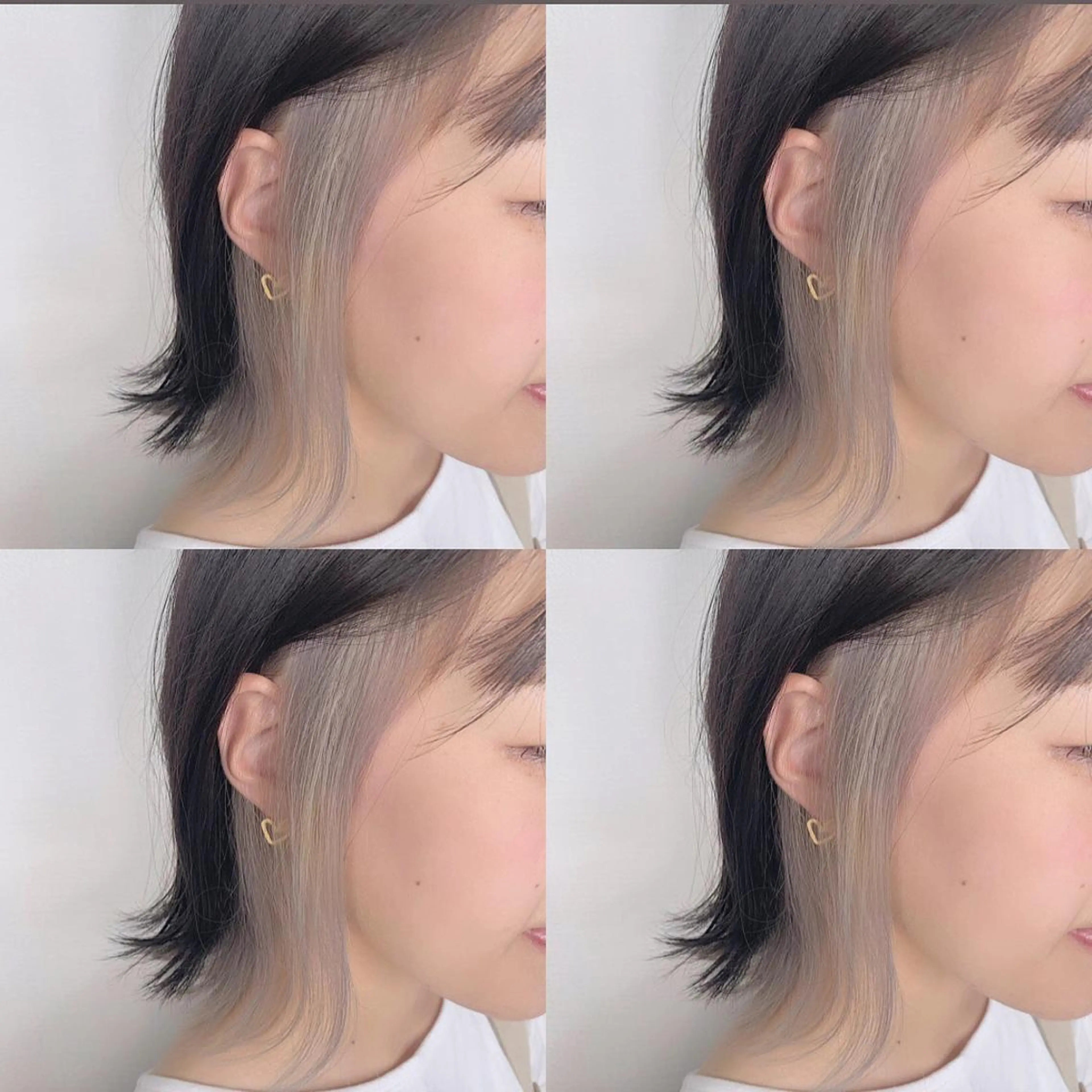 ミディアム ハイライト ヘアカラー 佐藤 香太のヘアスタイル