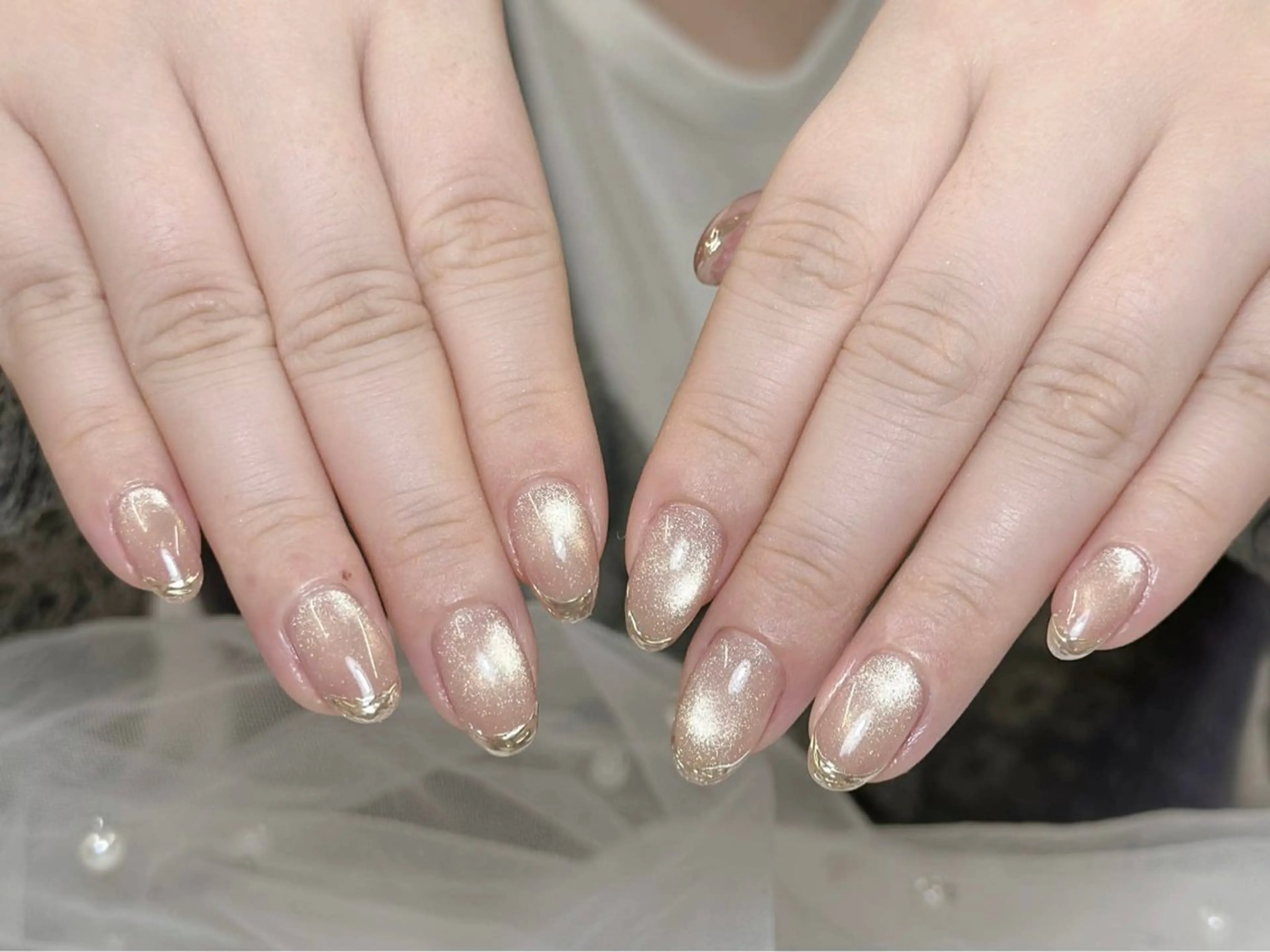 ネイル チークネイル フレンチネイル グラデーション マグネットネイル ミラーネイル ハンドネイル VP nail 新大久保所属・sorako nailのネイルデザイン