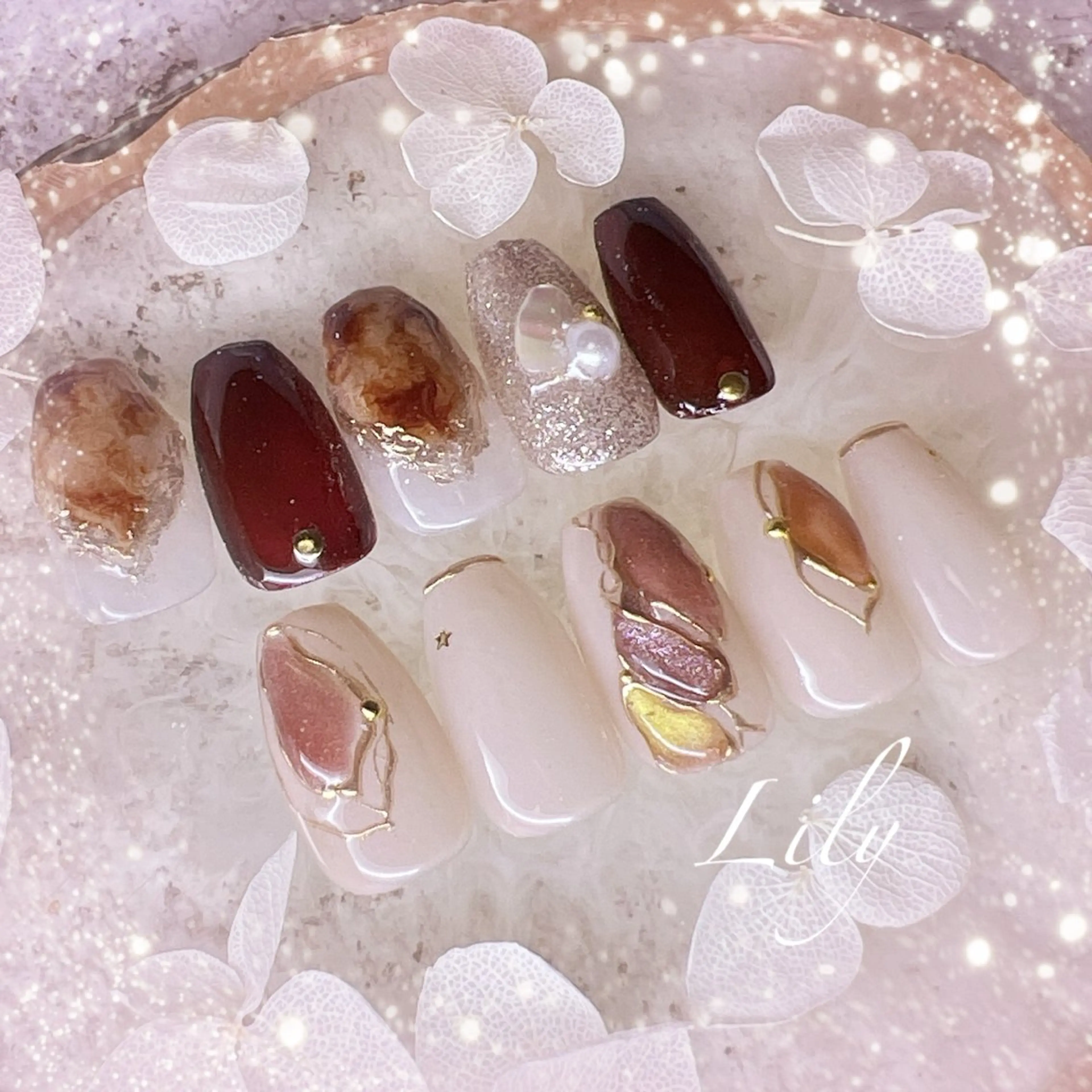 ネイル ハンドネイル Lily*nail 🌻Mii🌻のネイルデザイン