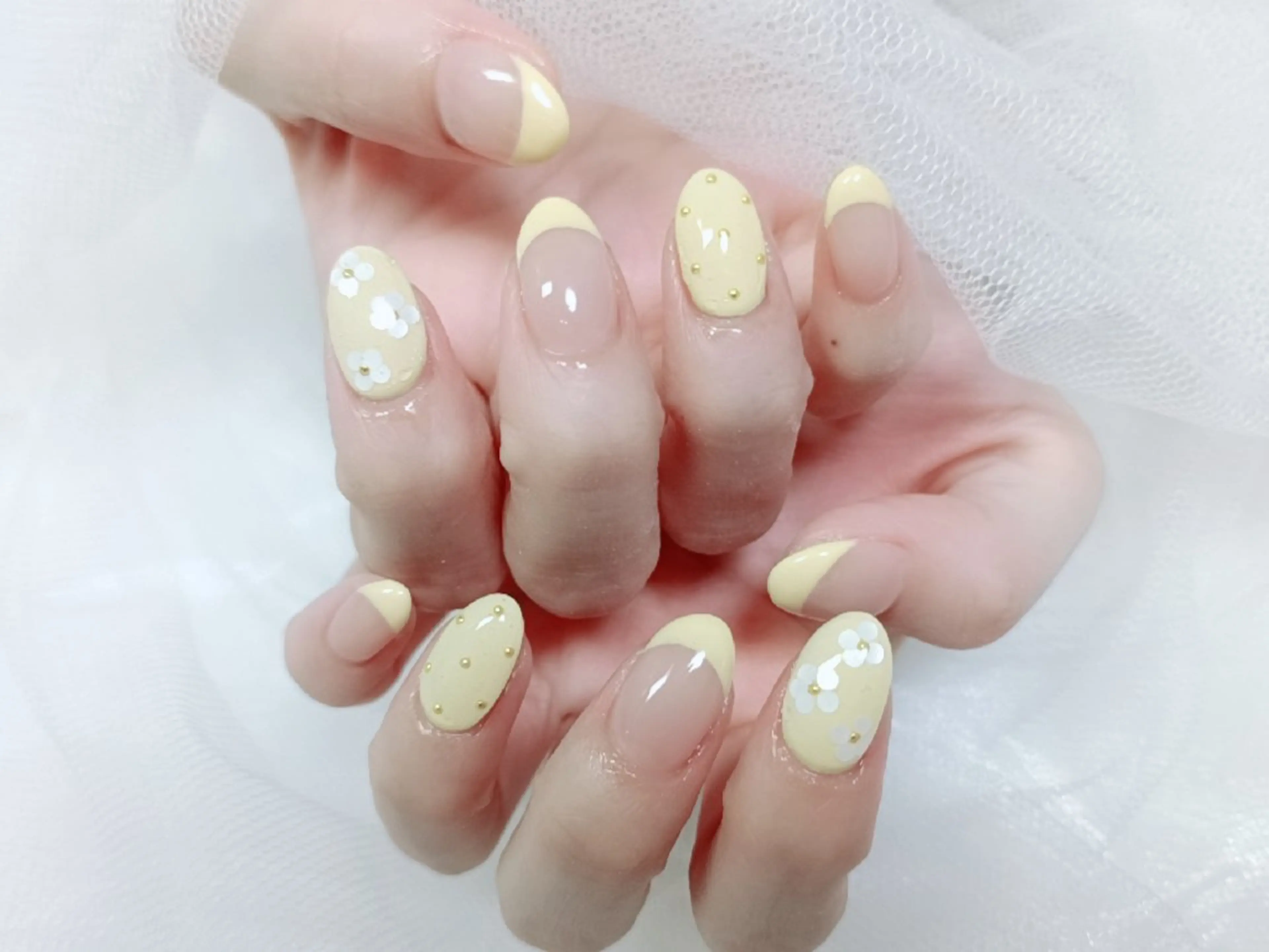 ネイル 黄色 最終受付23時半 benny nailのネイルデザイン