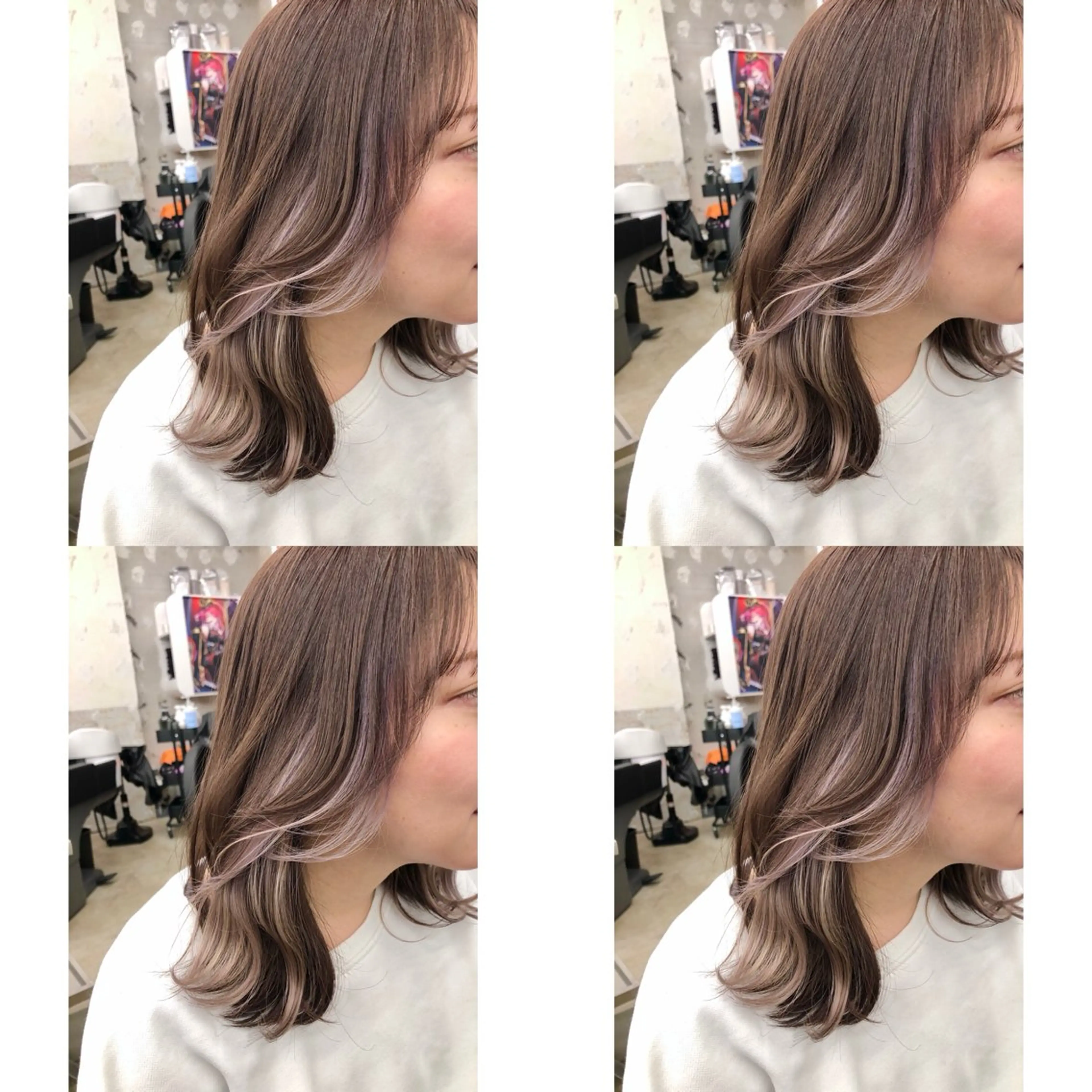ミディアム カラー ヘアカラー 推しカラー✨ オタク美容師ユウカのヘアスタイル